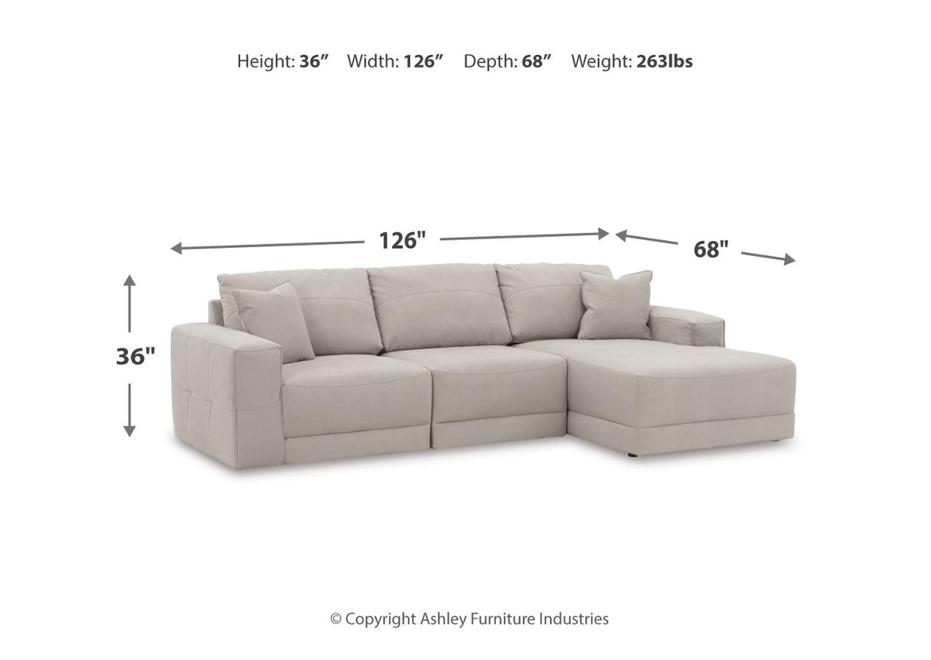 Next-Gen Gaucho 3-Piece Sectional Sofa with Chaise,Benchcraft