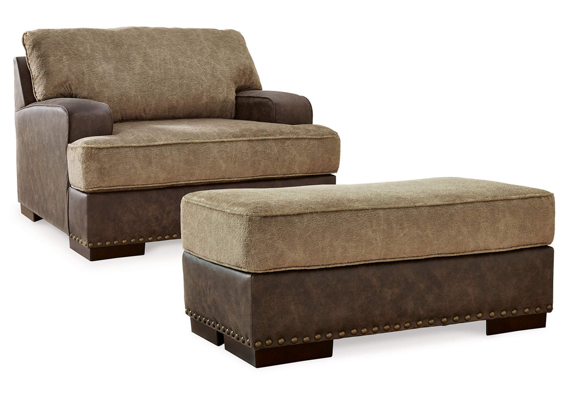 Alesbury Oversized Chair and Ottoman,Signature Design By Ashley