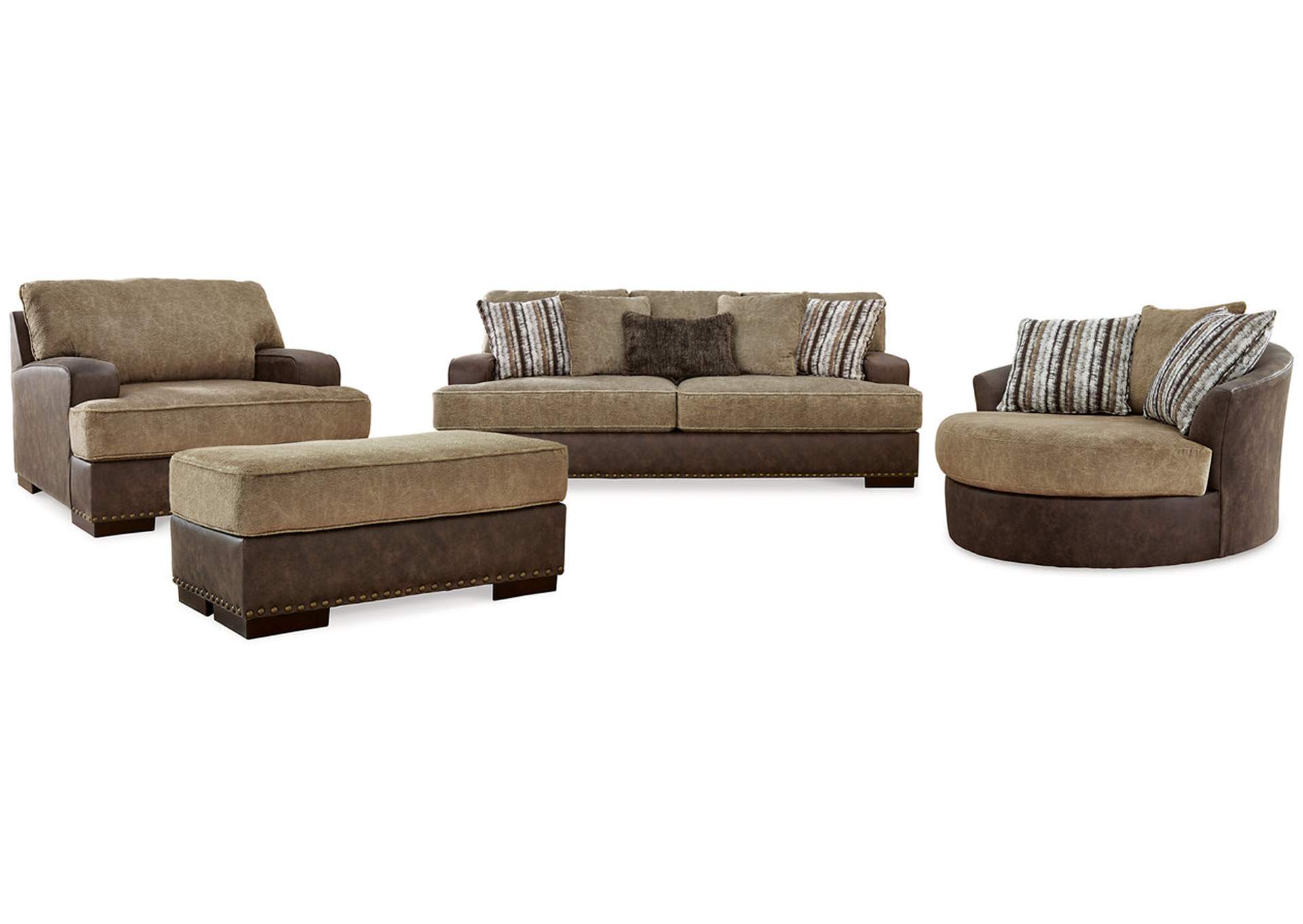 Alesbury Sofa, Oversized Chair, Swivel Chair and Ottoman,Signature Design By Ashley