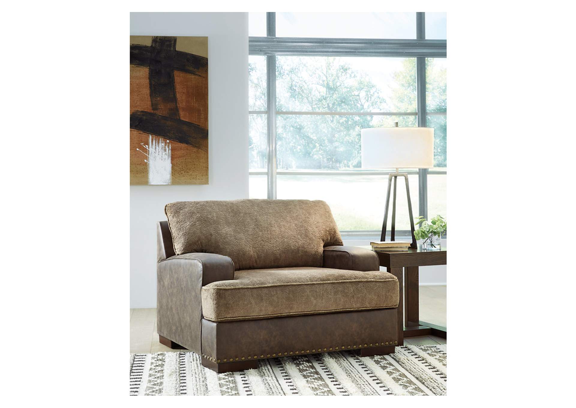 Alesbury Oversized Chair and Ottoman,Signature Design By Ashley