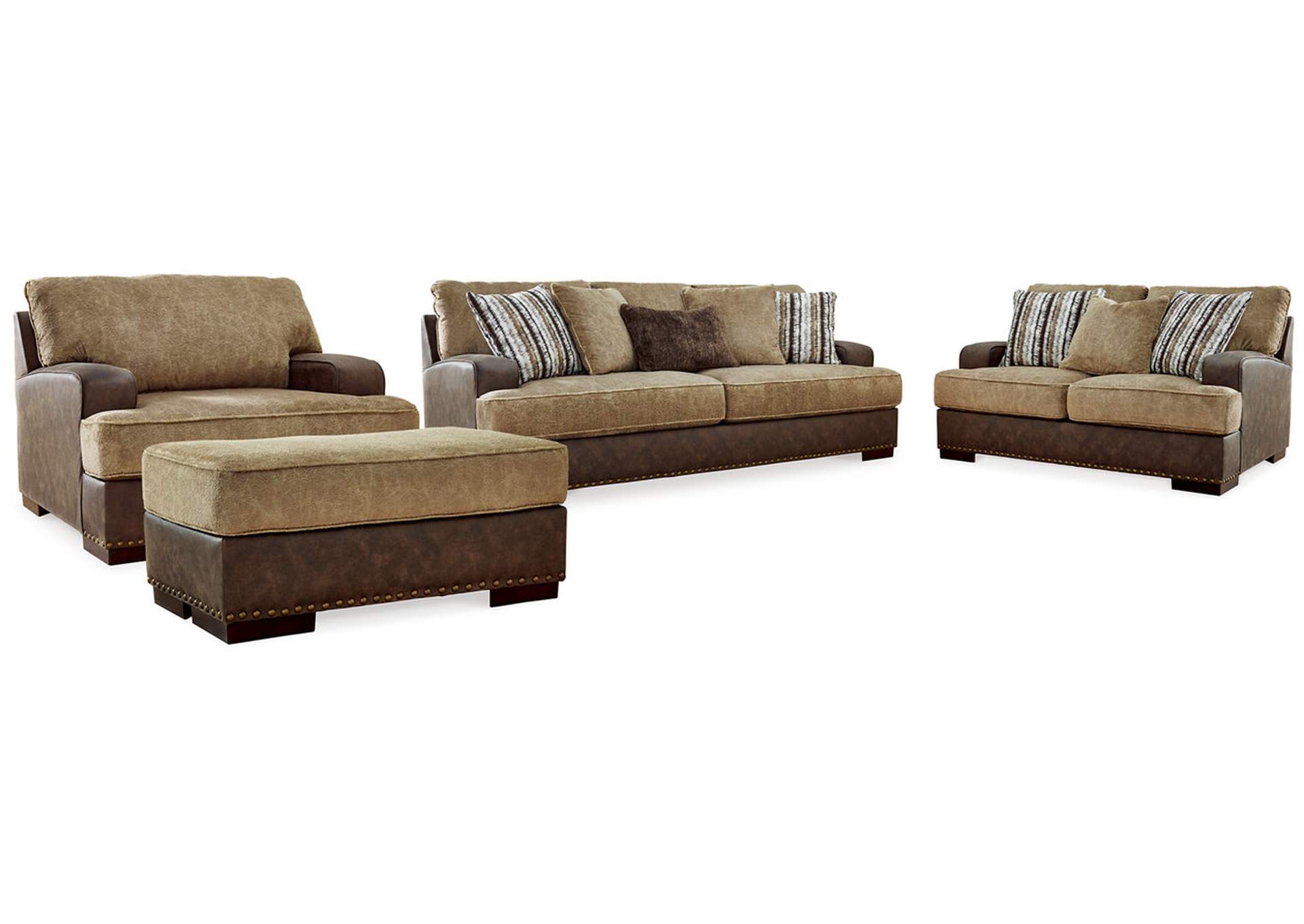 Alesbury Sofa, Loveseat, Oversized Chair and Ottoman,Signature Design By Ashley