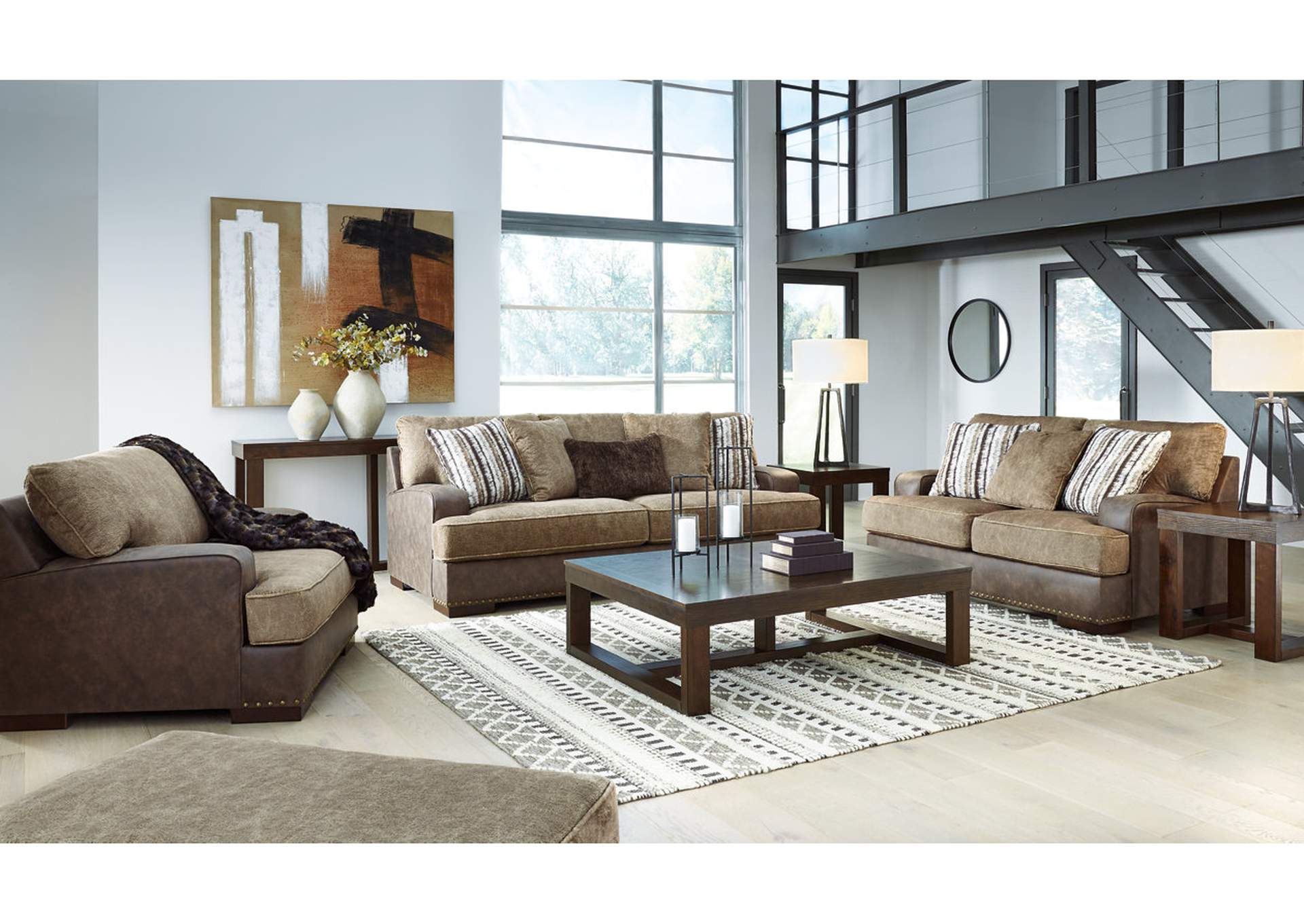 Alesbury Sofa, Loveseat, Oversized Chair and Ottoman,Signature Design By Ashley