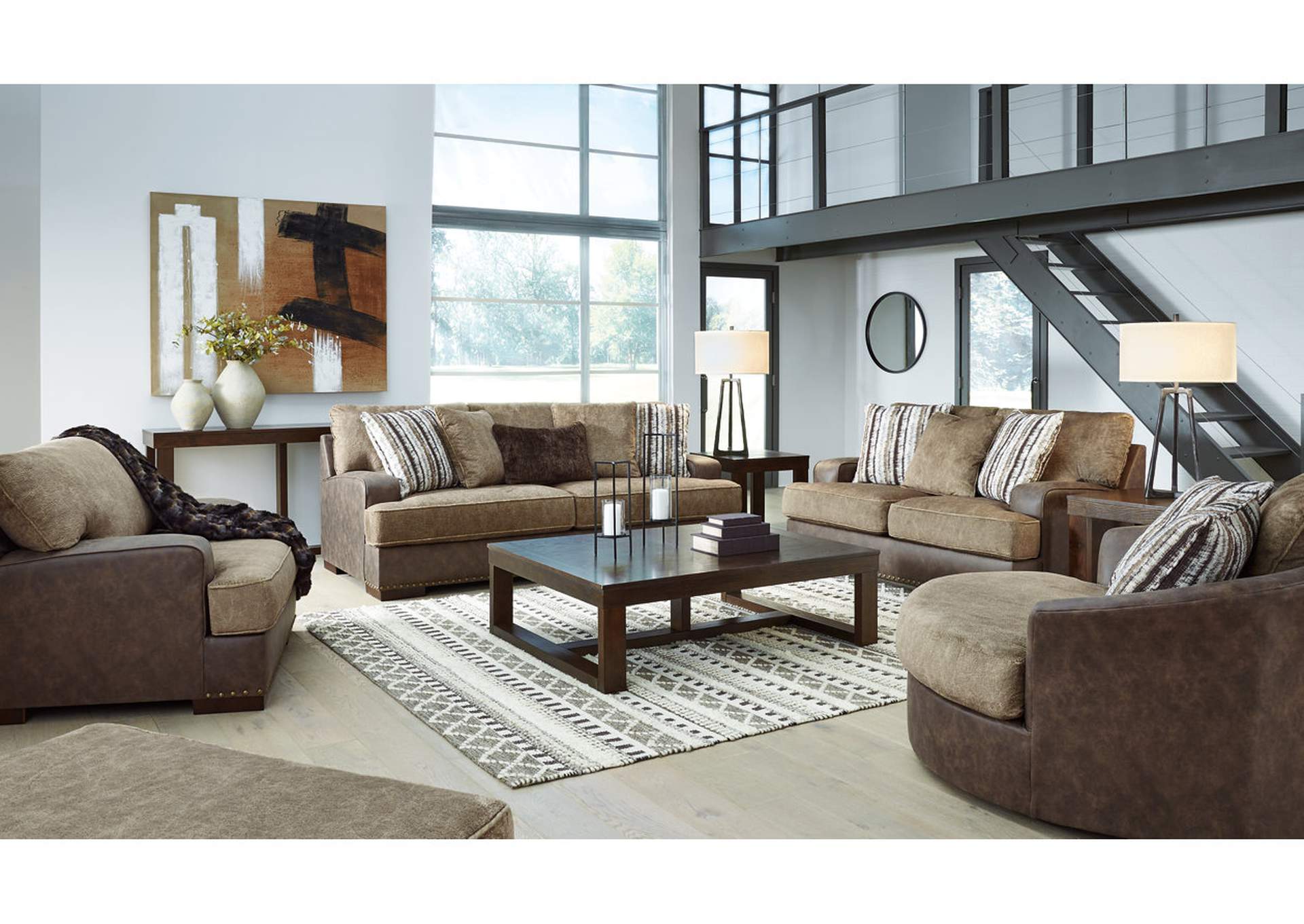 Alesbury Sofa, Oversized Chair, Swivel Chair and Ottoman,Signature Design By Ashley