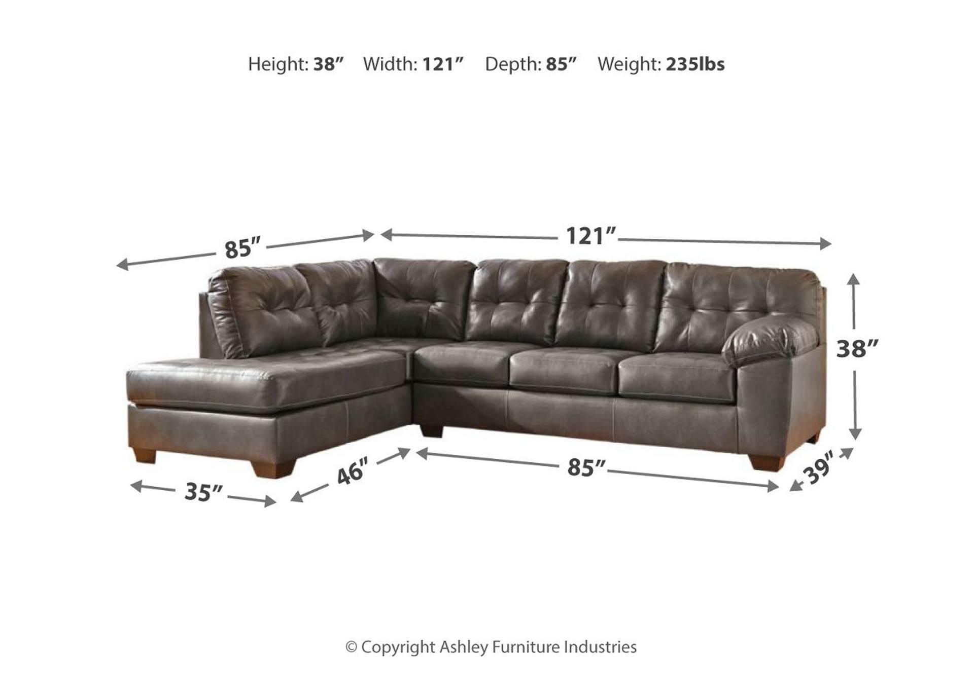 Alliston 2-Piece Sectional with Chaise,Signature Design By Ashley