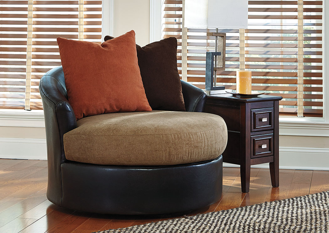 Armant Mocha Swivel Accent Chair,ABF Signature Design by Ashley