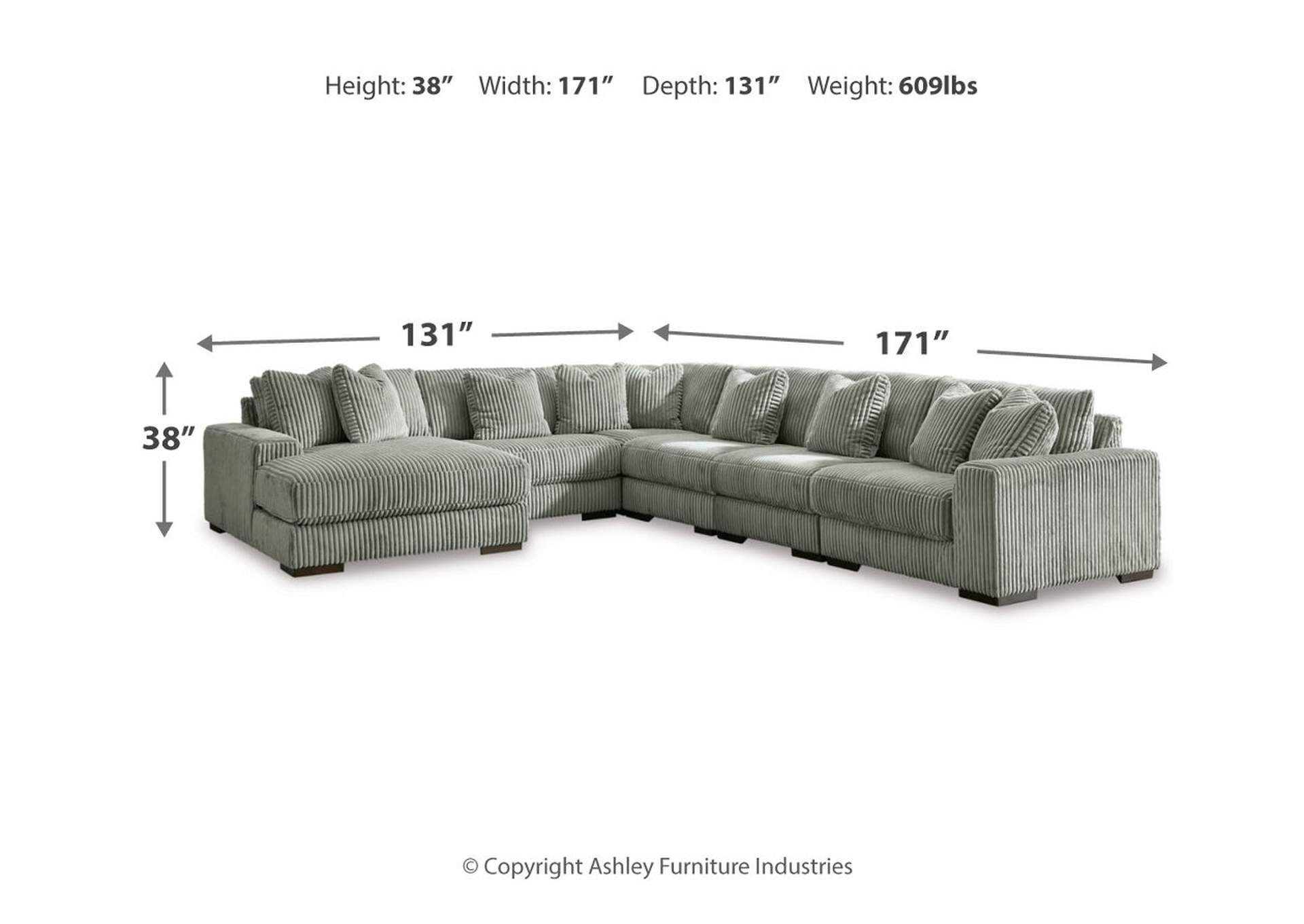 Lindyn 6-Piece Sectional with Chaise,Signature Design By Ashley