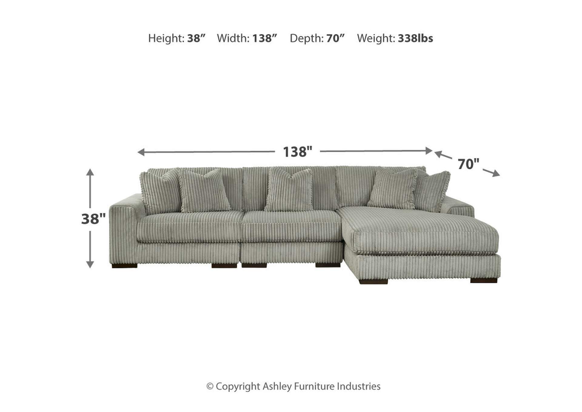 Lindyn 3-Piece Sectional with Chaise,Signature Design By Ashley