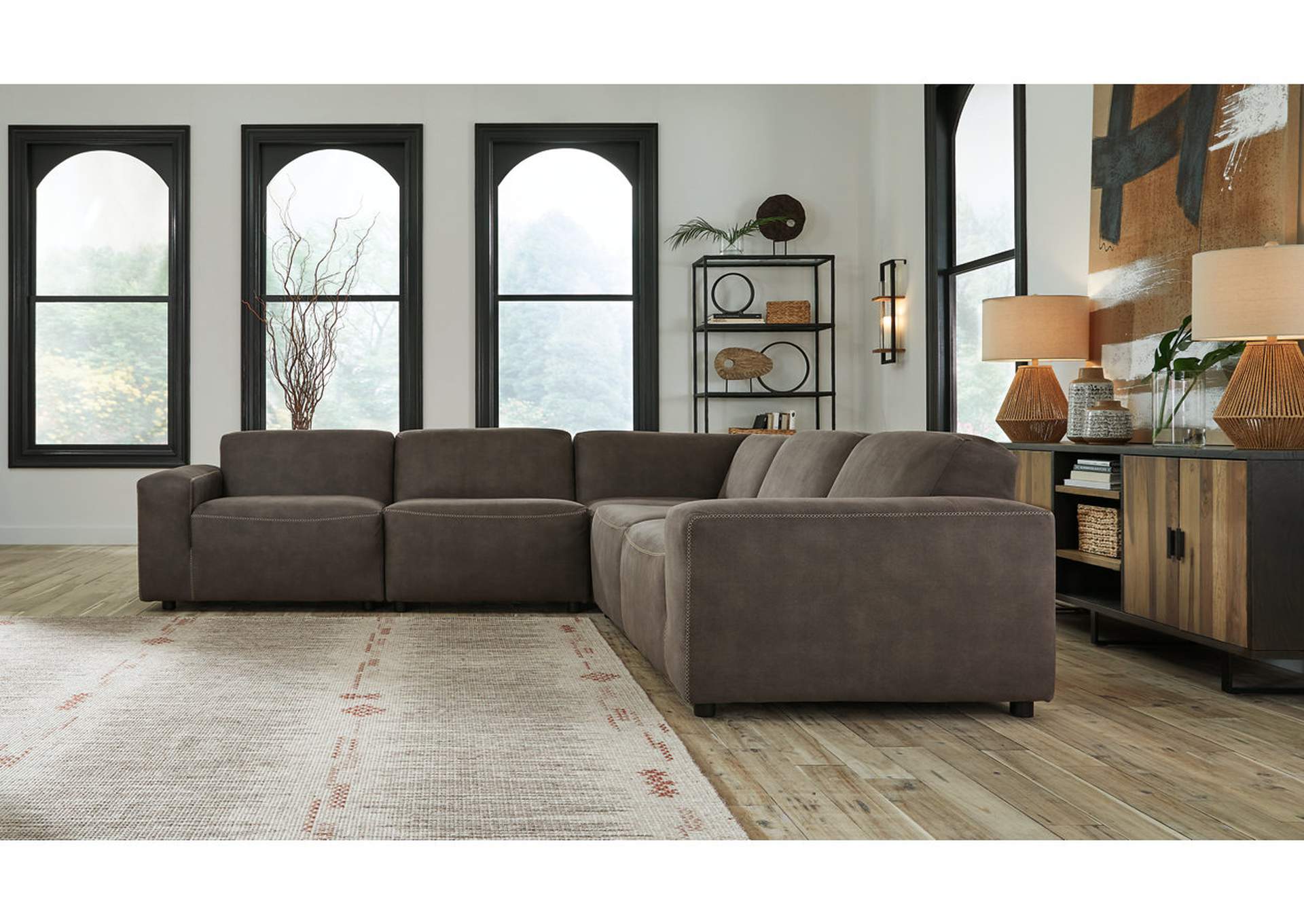 Allena 5-Piece Sectional with Ottoman,Signature Design By Ashley