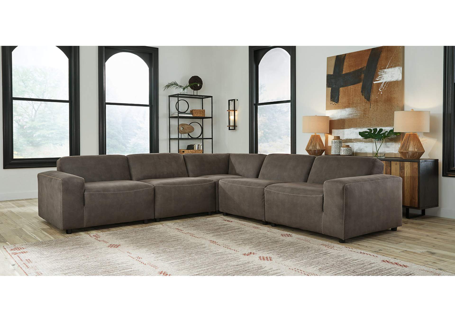 Allena 5-Piece Sectional with Ottoman,Signature Design By Ashley