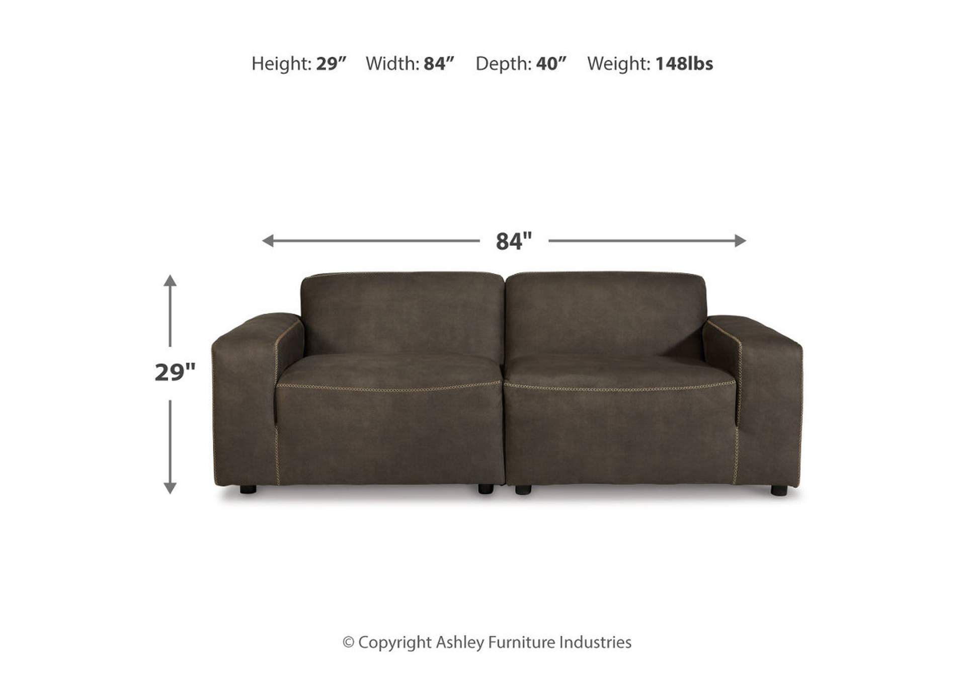 Allena 2-Piece Sectional Loveseat,Signature Design By Ashley