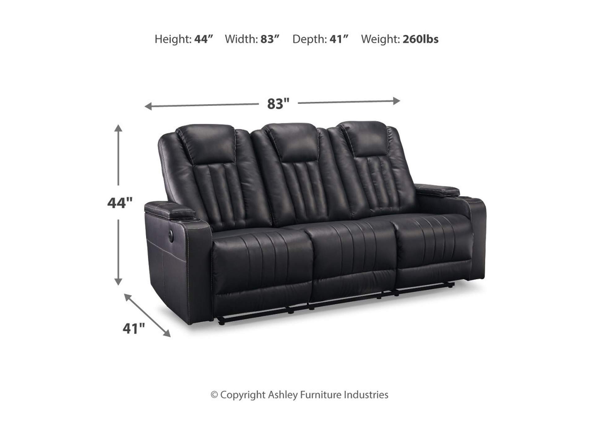 Center Point Reclining Sofa with Drop Down Table,Signature Design By Ashley