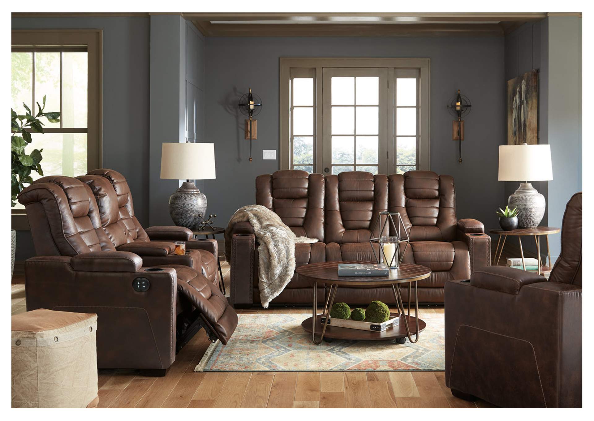 Owner's Box Power Reclining Sofa, Loveseat and Recliner,Signature Design By Ashley