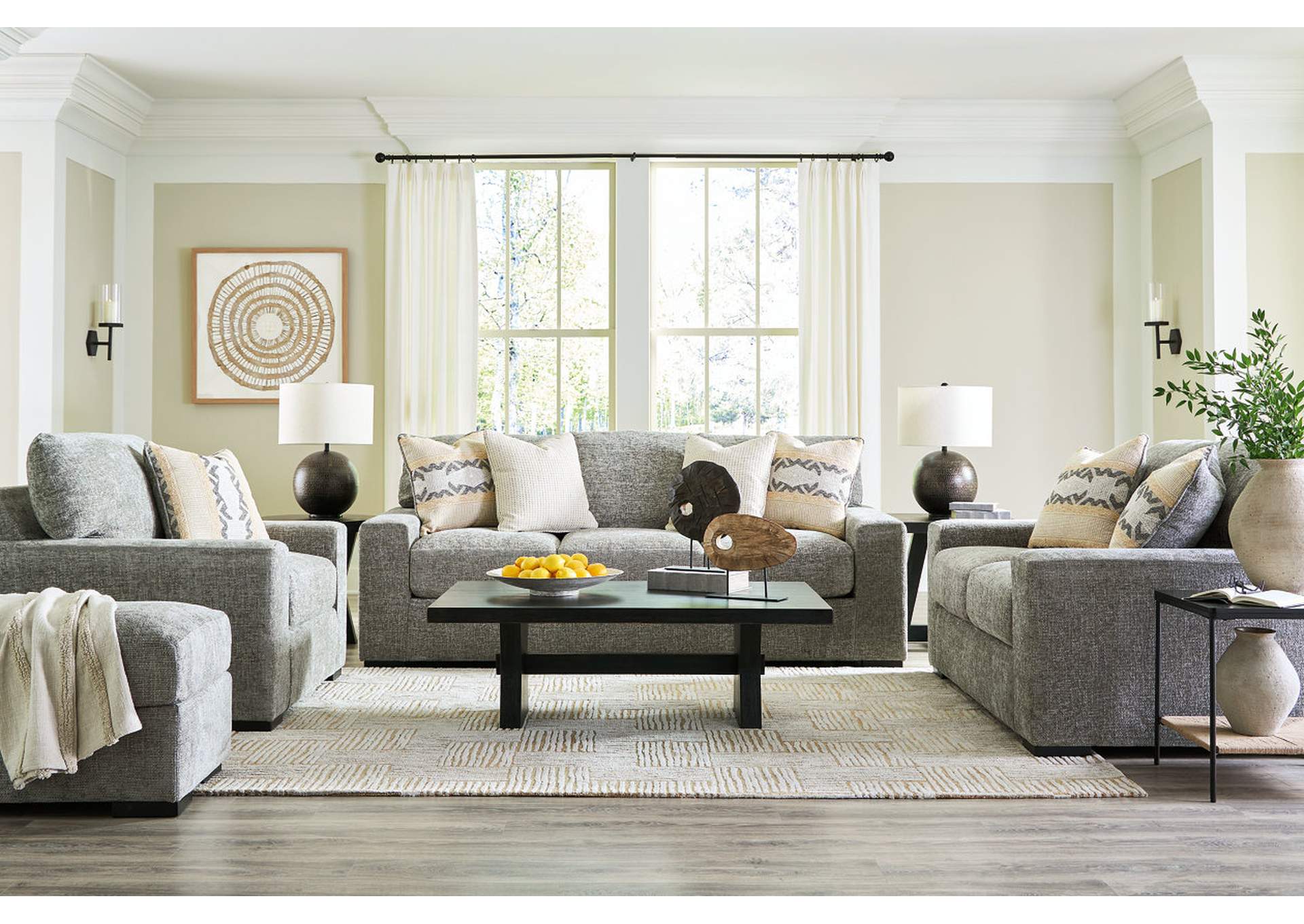 Dunmor Sofa, Loveseat, Oversized Chair and Ottoman,Signature Design By Ashley