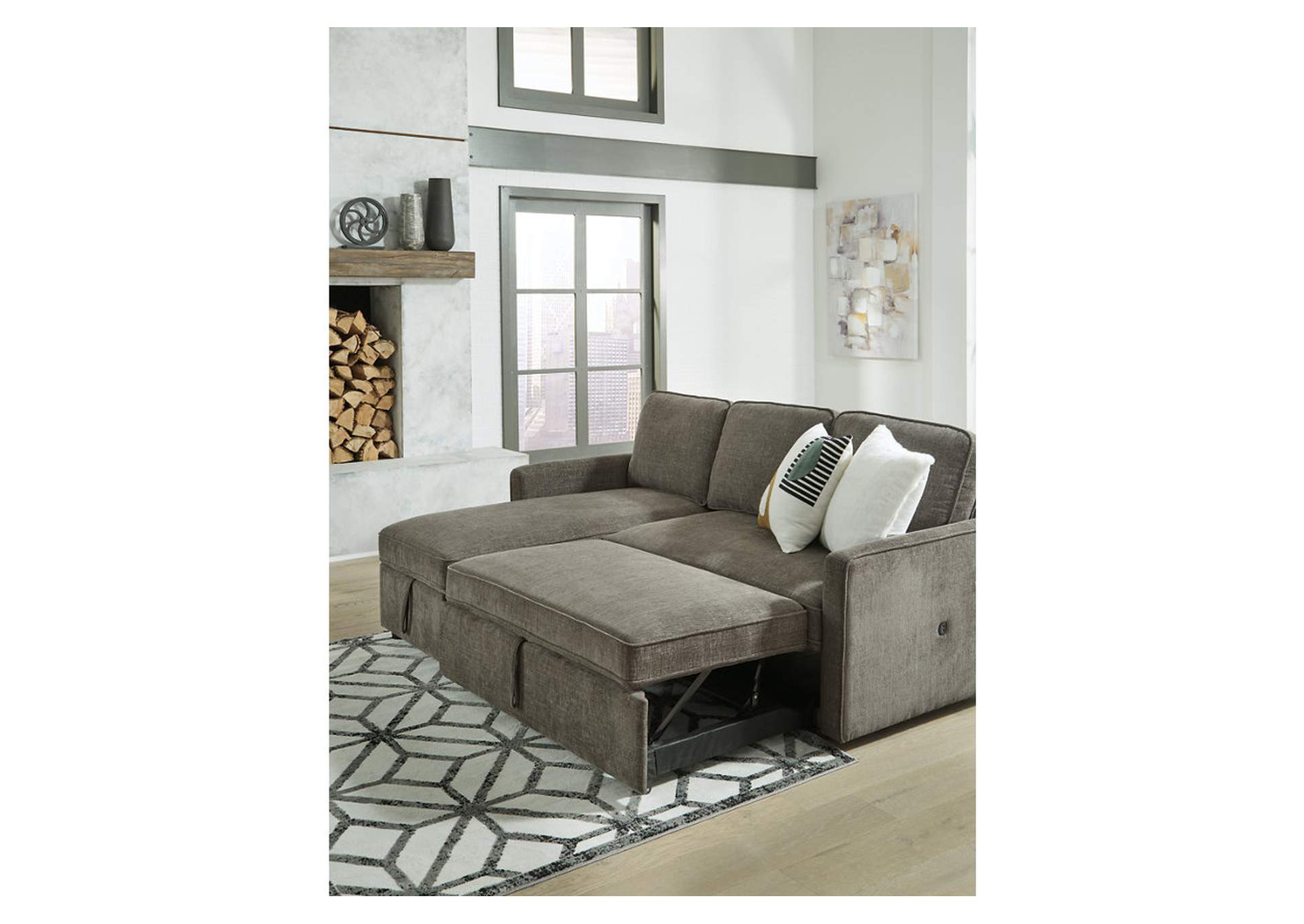 Kerle 2-Piece Sectional with Pop Up Bed,Signature Design By Ashley