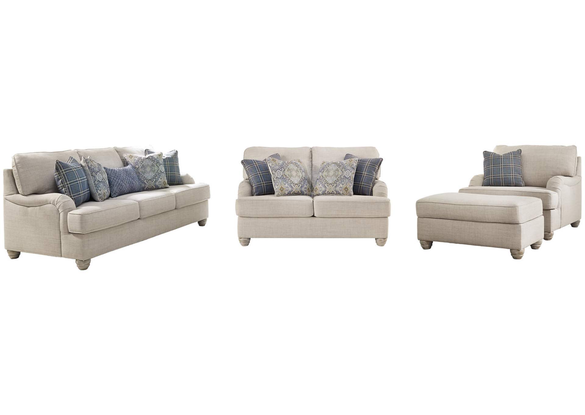 Traemore Sofa, Loveseat, Chair and Ottoman,Benchcraft