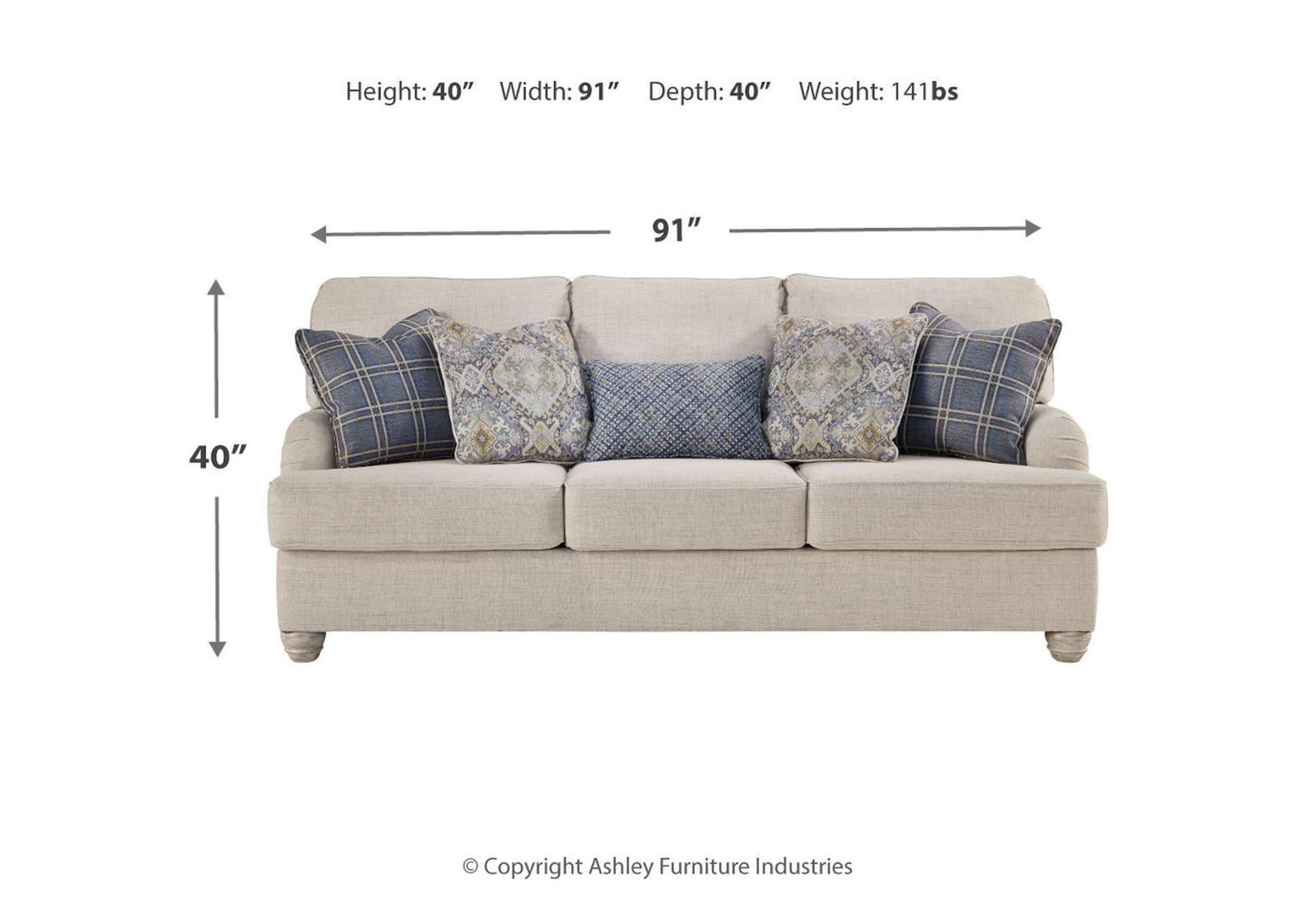 Traemore Linen Sofa,Signature Design By Ashley