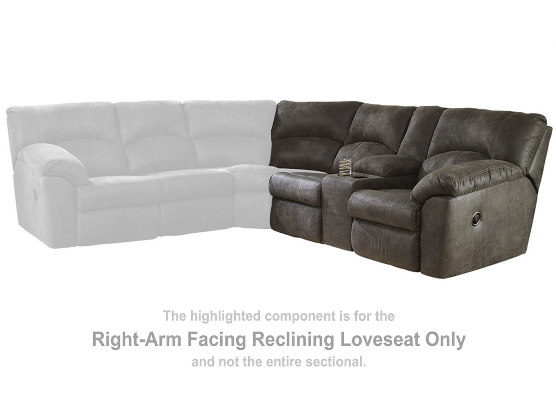 Tambo Right-Arm Facing Reclining Loveseat,Signature Design By Ashley