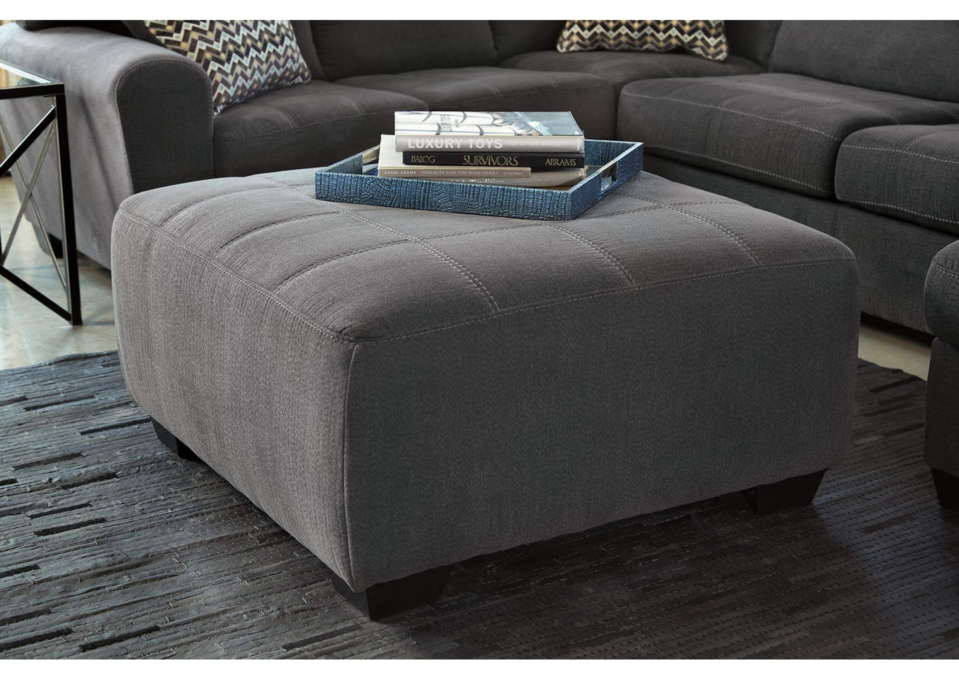 Sorenton Slate Oversized Accent Ottoman,ABF Signature Design by Ashley