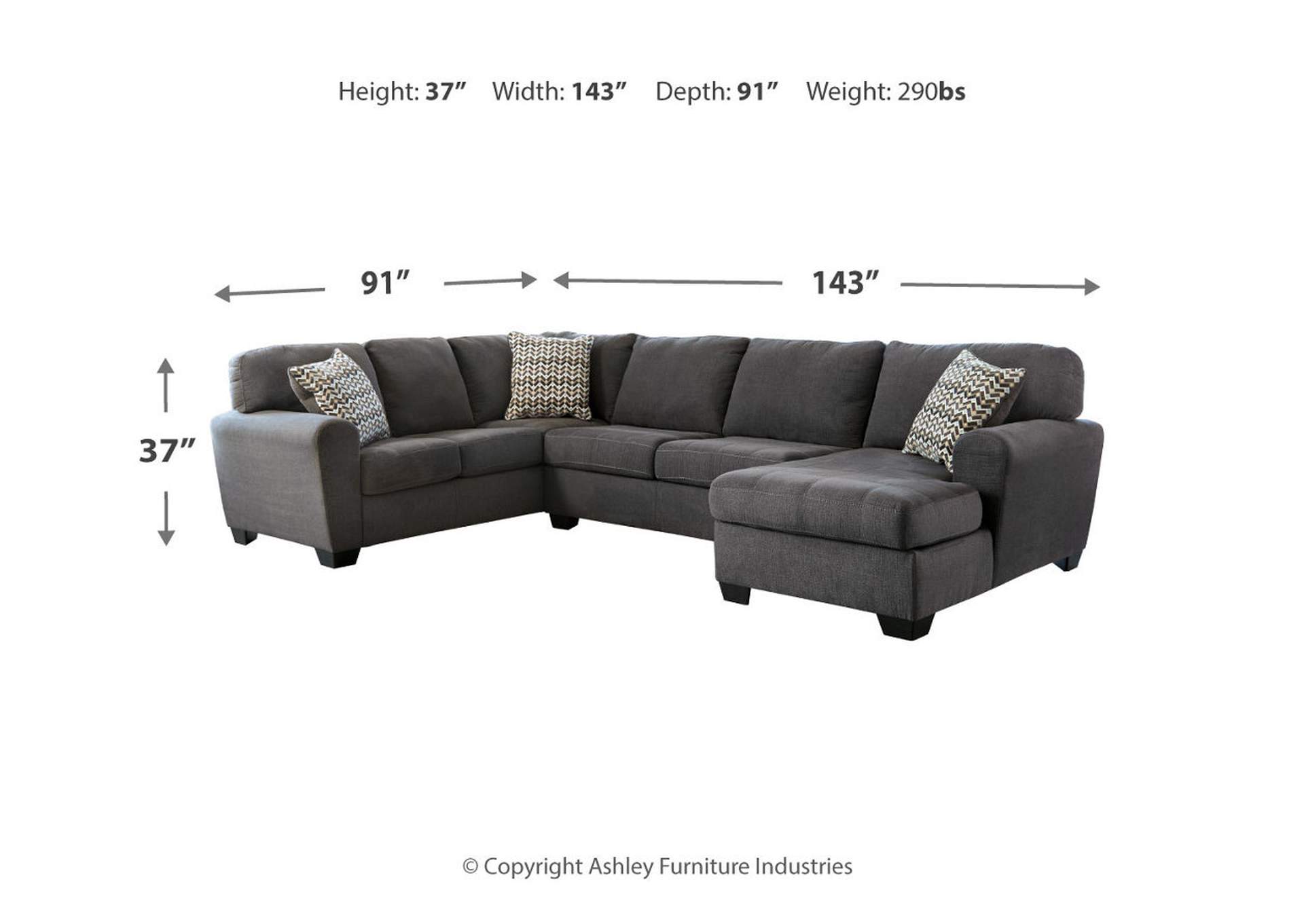 Ambee 3-Piece Sectional with Chaise and Ottoman,Benchcraft