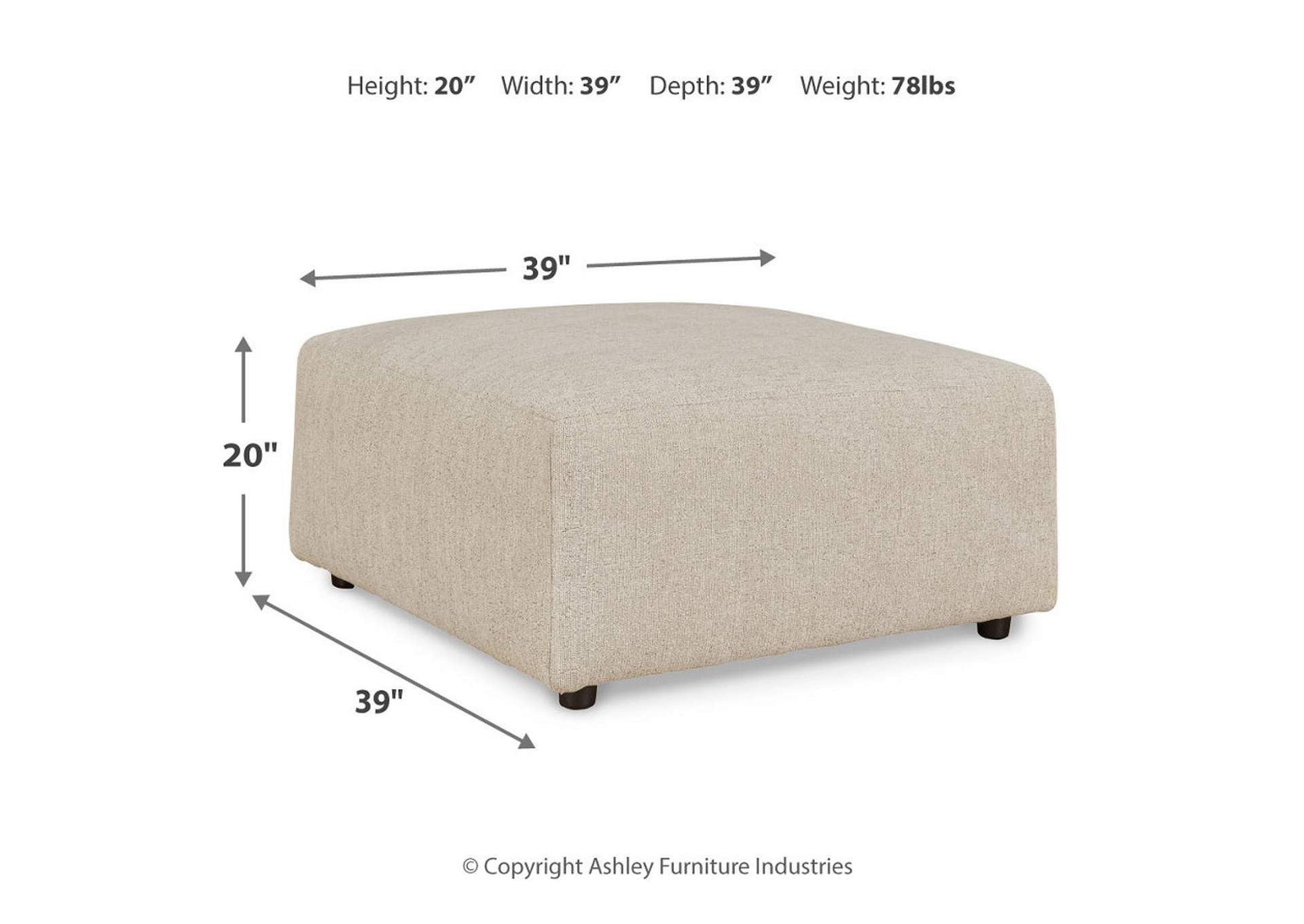 Edenfield Oversized Accent Ottoman,Signature Design By Ashley