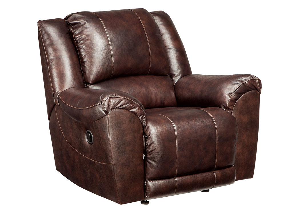 Yancy Walnut Rocker Recliner,ABF Signature Design by Ashley