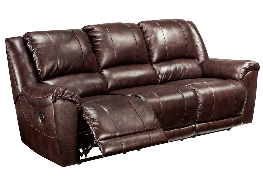 Yancy Walnut Reclining Sofa,ABF Signature Design by Ashley