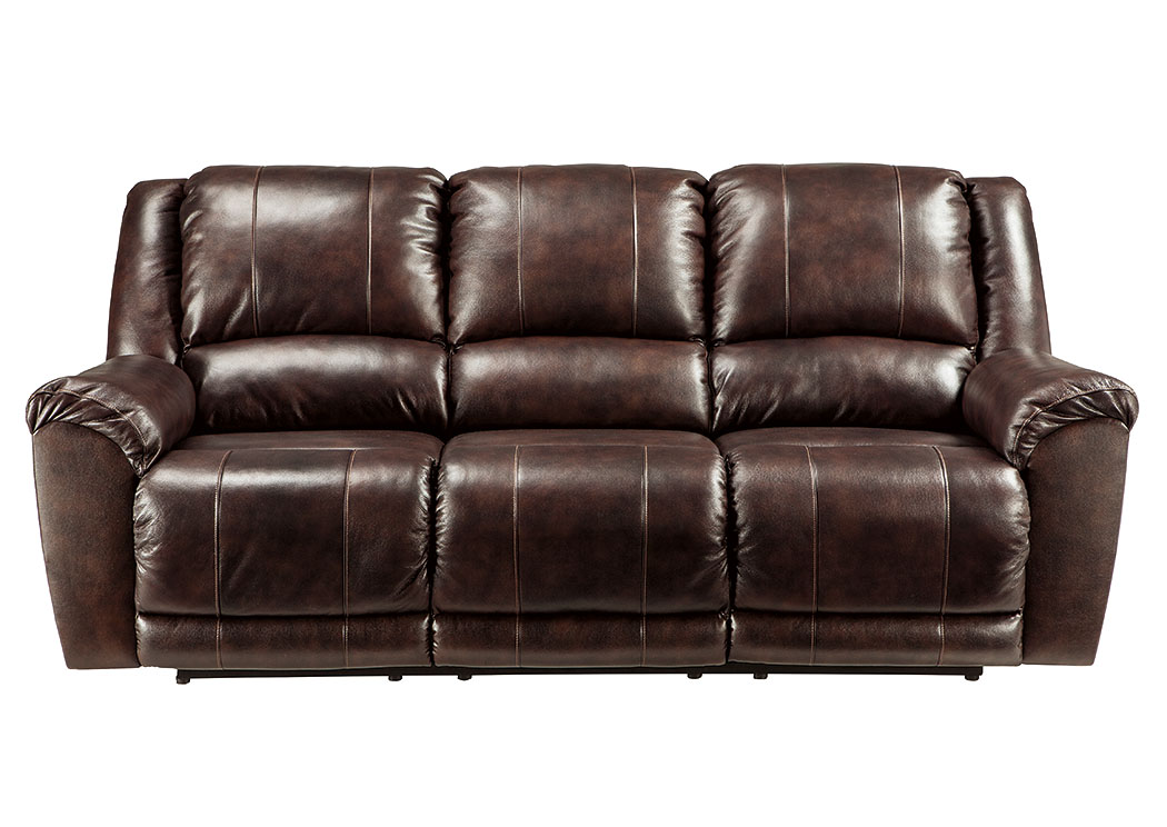 Yancy Walnut Reclining Power Sofa,ABF Signature Design by Ashley