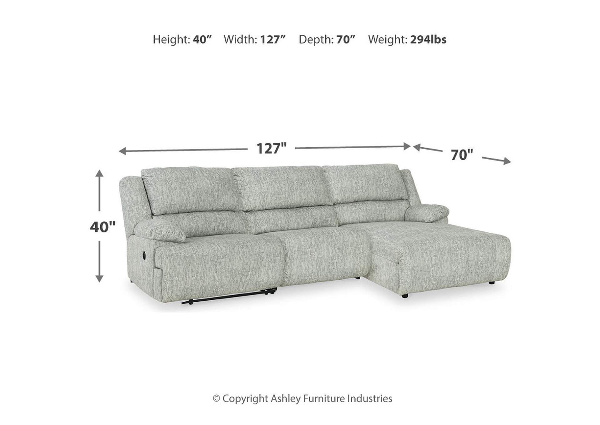 McClelland 3-Piece Reclining Sectional with Chaise,Signature Design By Ashley