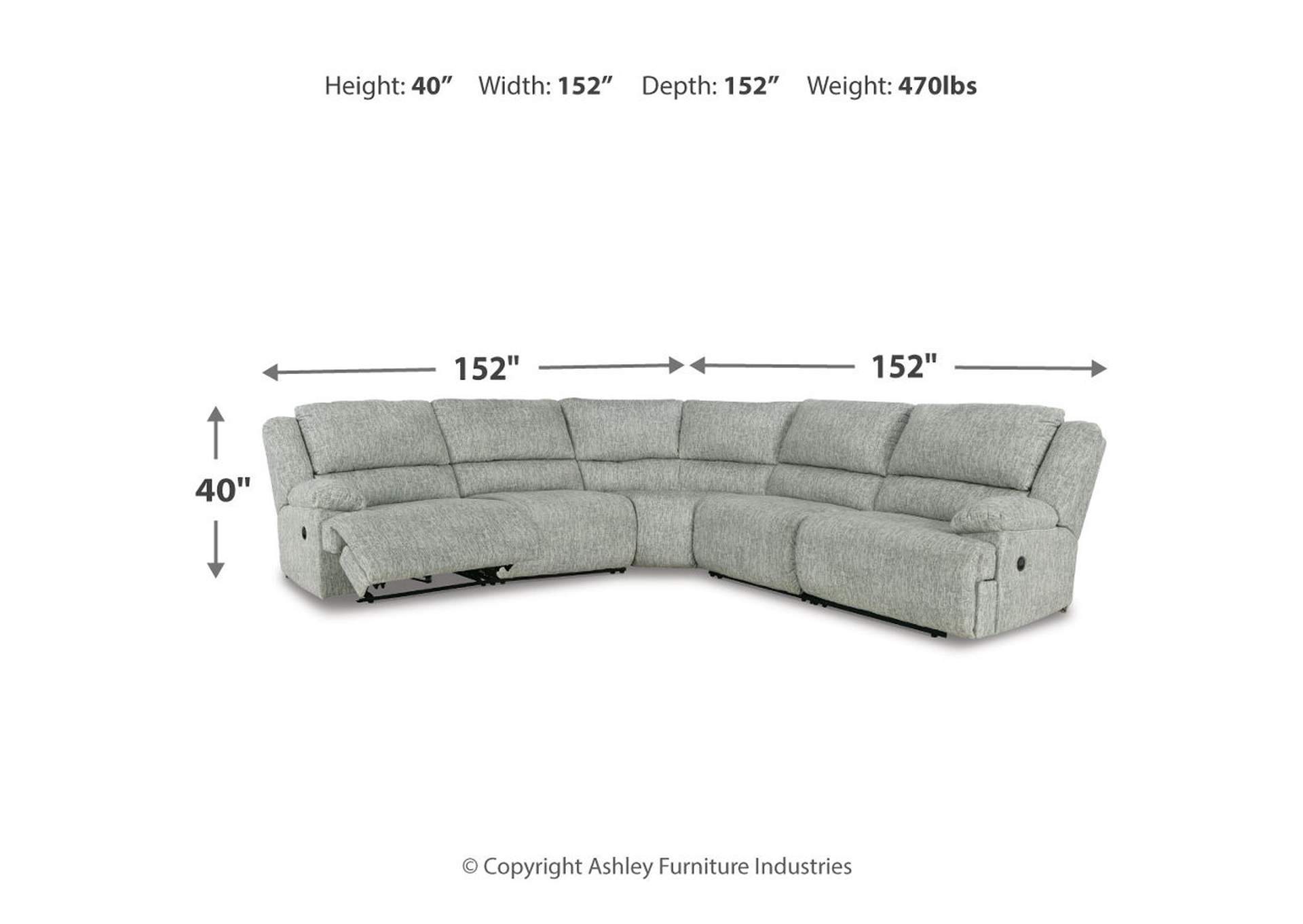 McClelland 5-Piece Reclining Sectional,Signature Design By Ashley