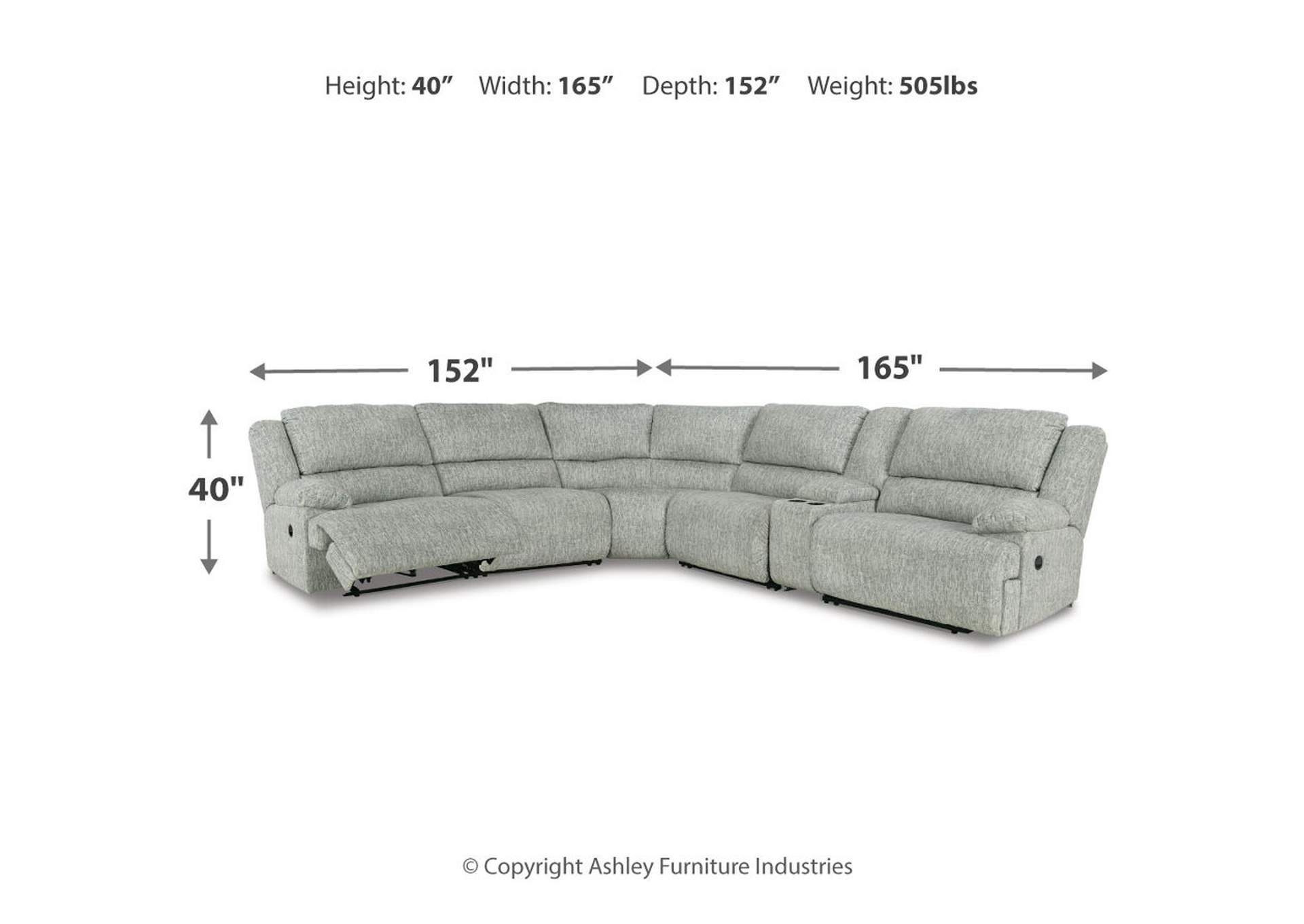 McClelland 6-Piece Reclining Sectional,Signature Design By Ashley