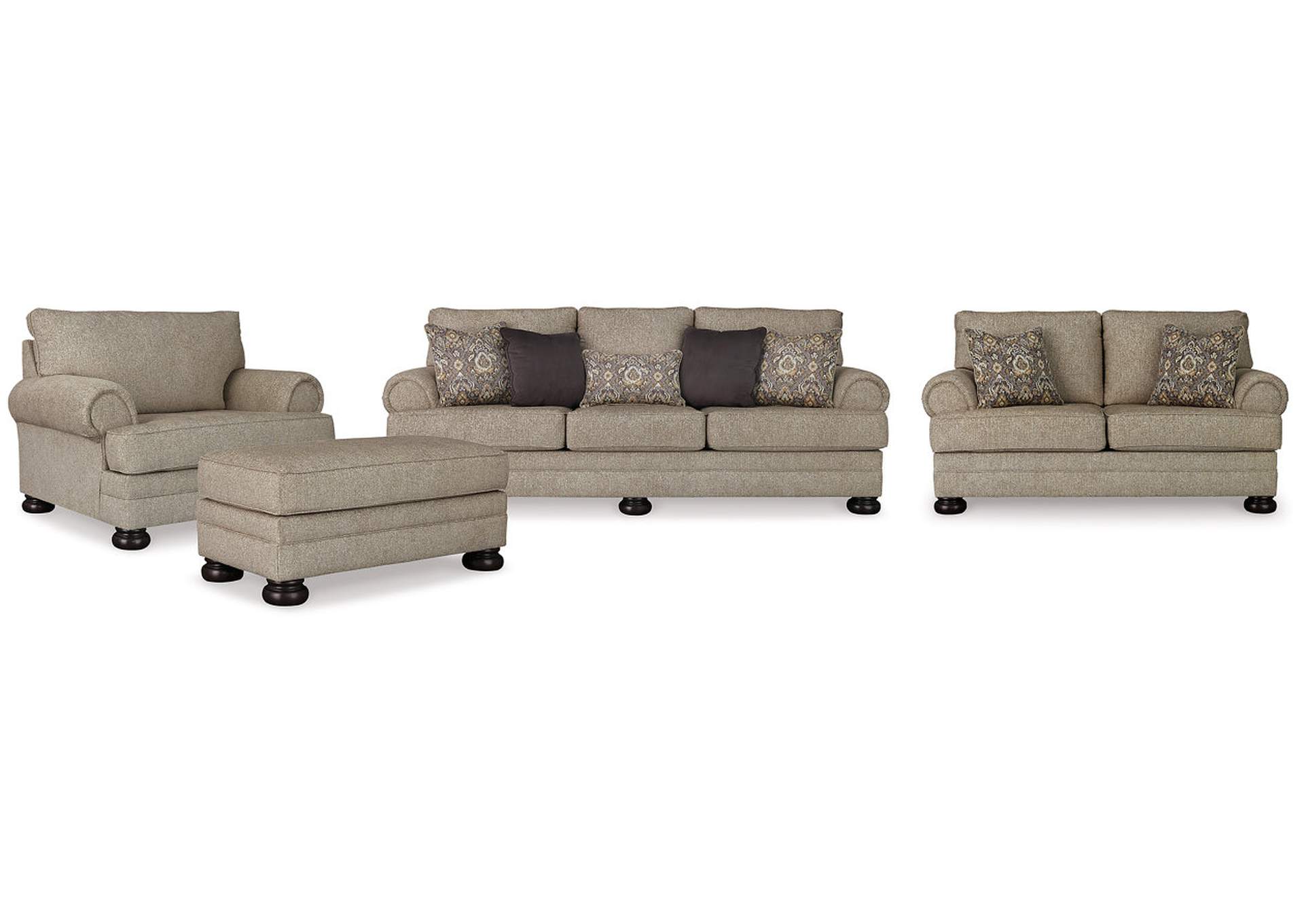 Kananwood Sofa, Loveseat, Oversized Chair and Ottoman,Signature Design By Ashley