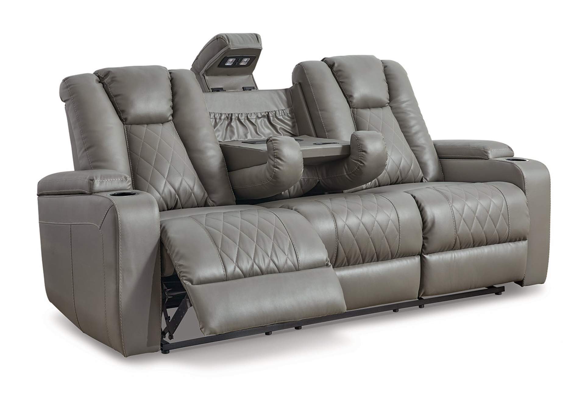 Mancin Reclining Sofa with Drop Down Table,Signature Design By Ashley