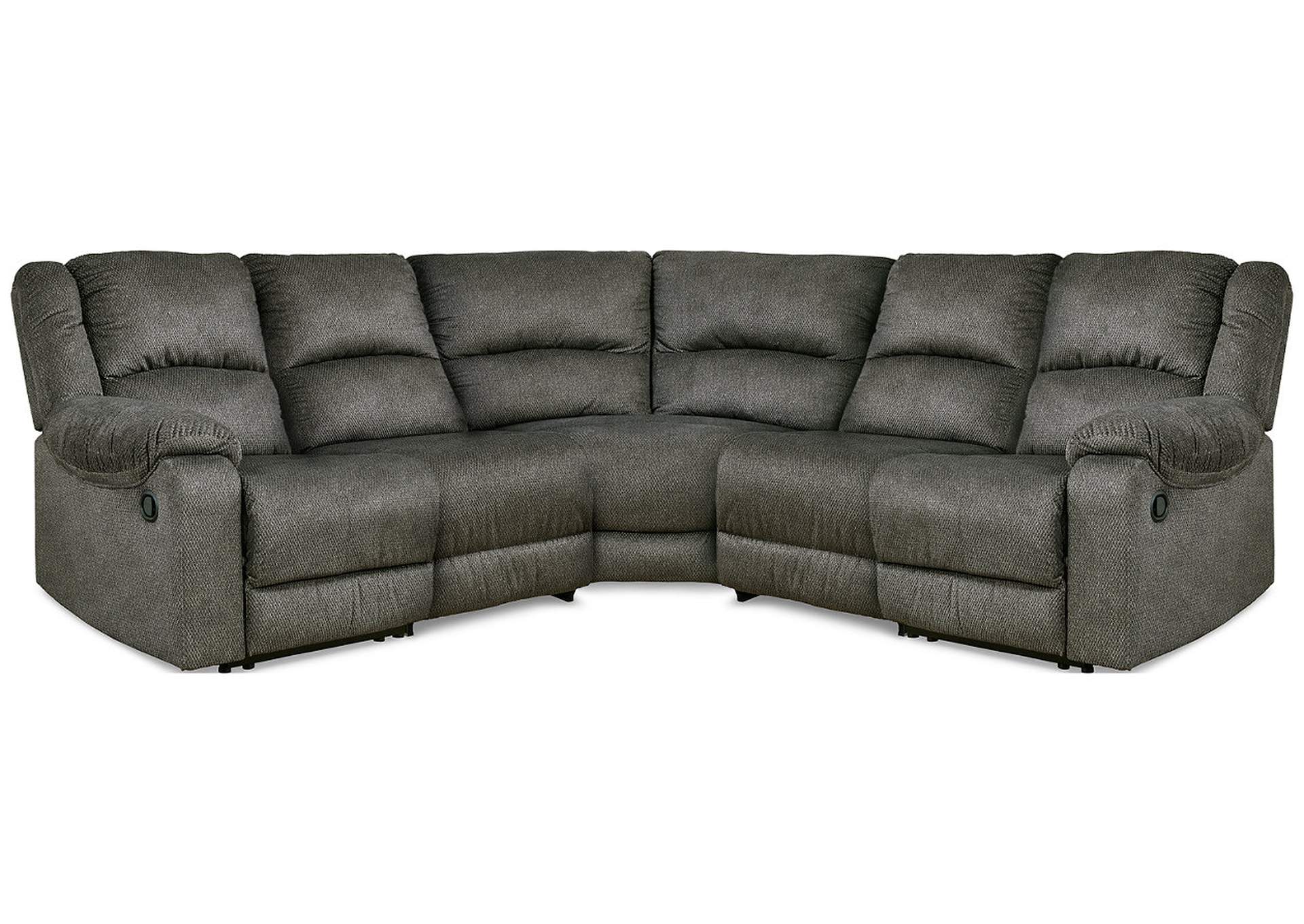 Plush reclining online sectional