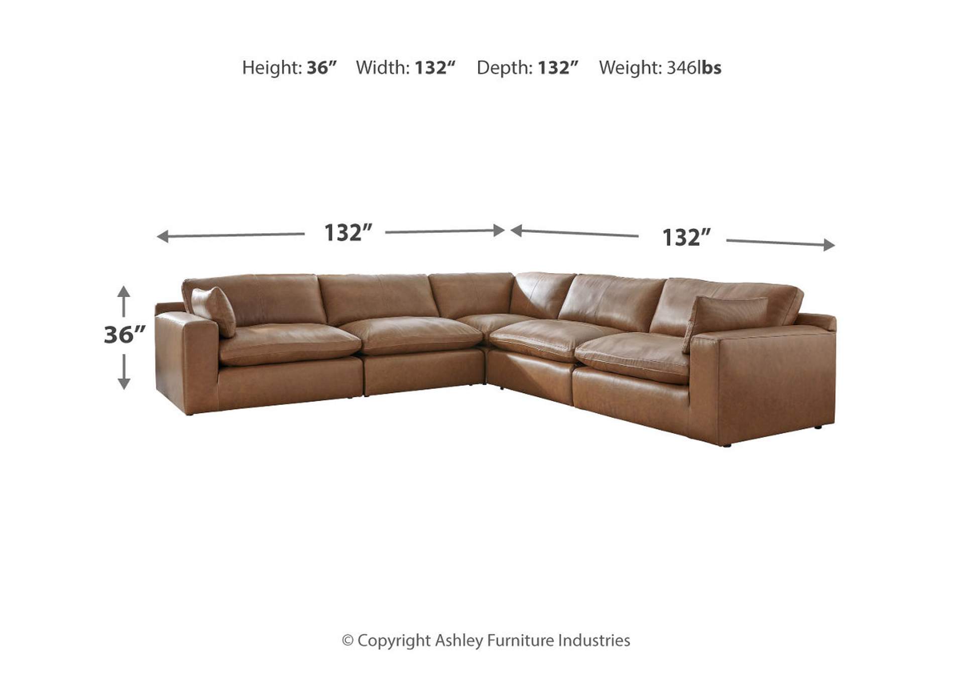 Emilia 5-Piece Sectional,Signature Design By Ashley