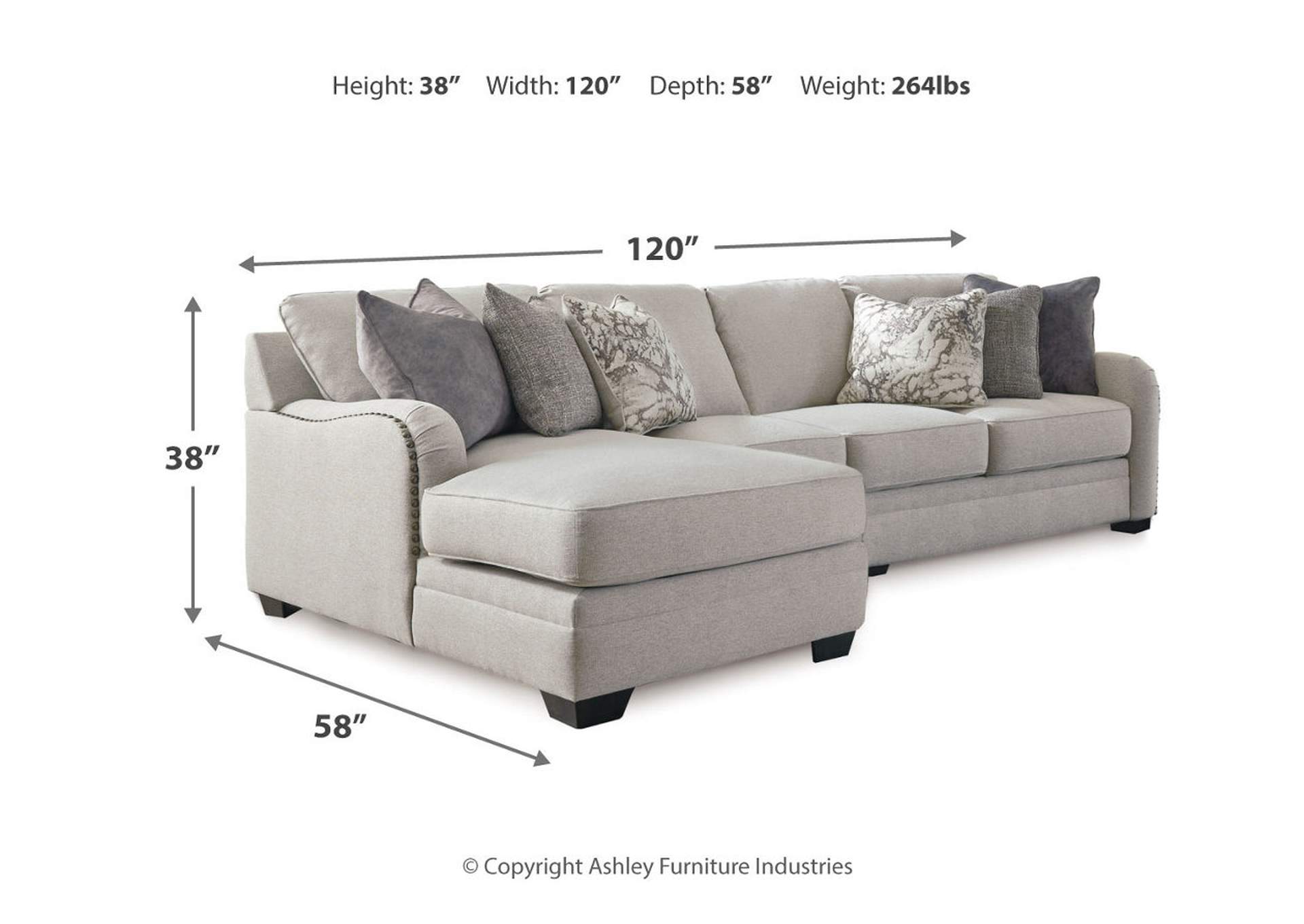 Dellara 3-Piece Sectional with Chaise,Benchcraft