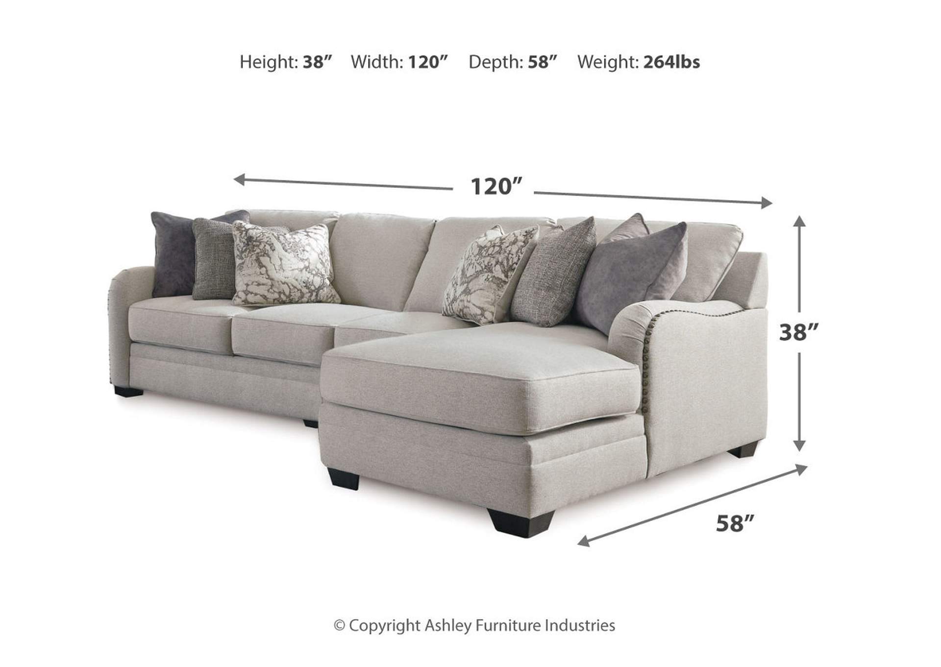 Dellara 3-Piece Sectional with Chaise,Benchcraft