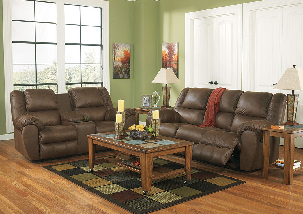 Quarterback Canyon Reclining Sofa & Loveseat,ABF Benchcraft