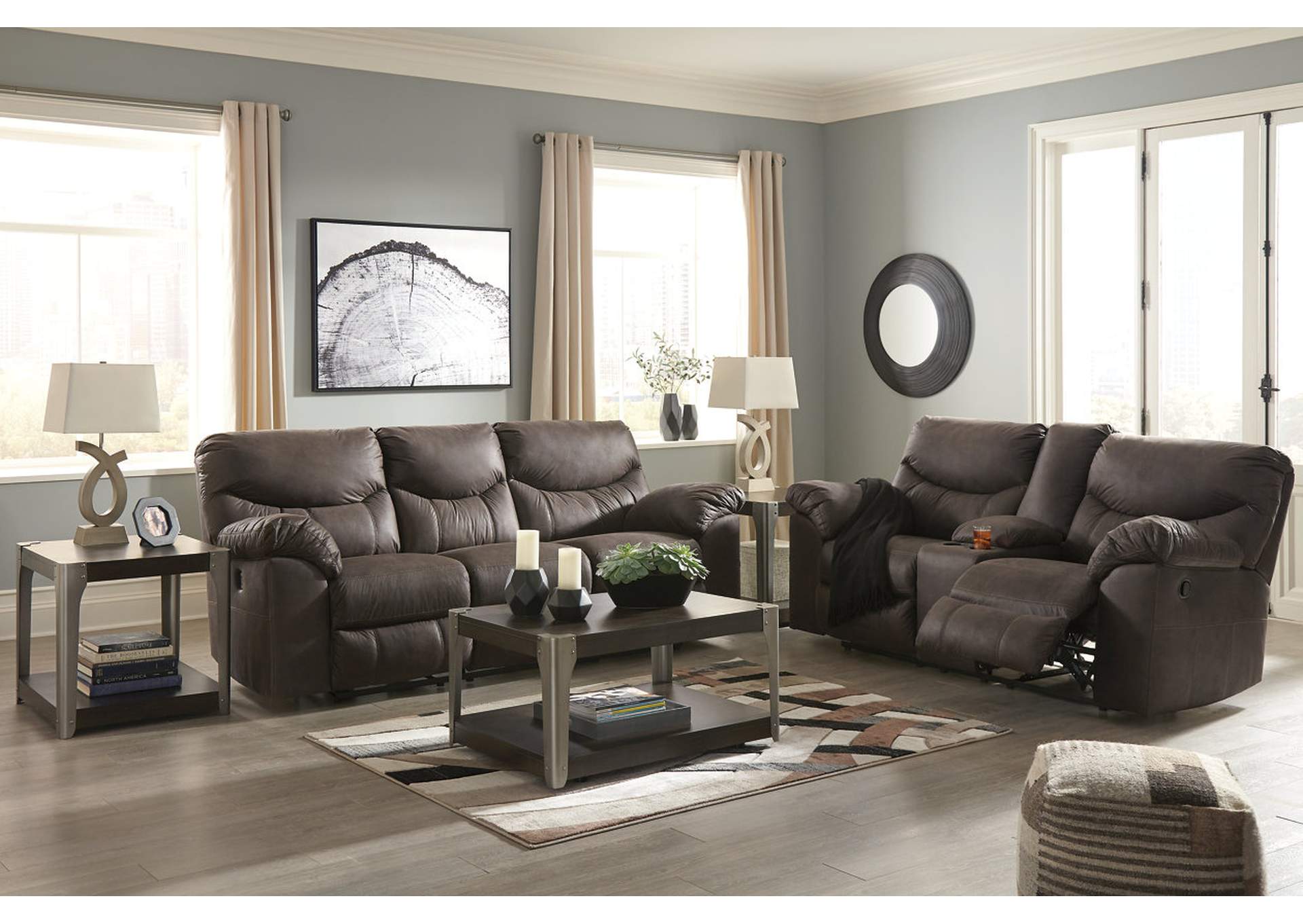 Boxberg Reclining Loveseat with Console,Signature Design By Ashley