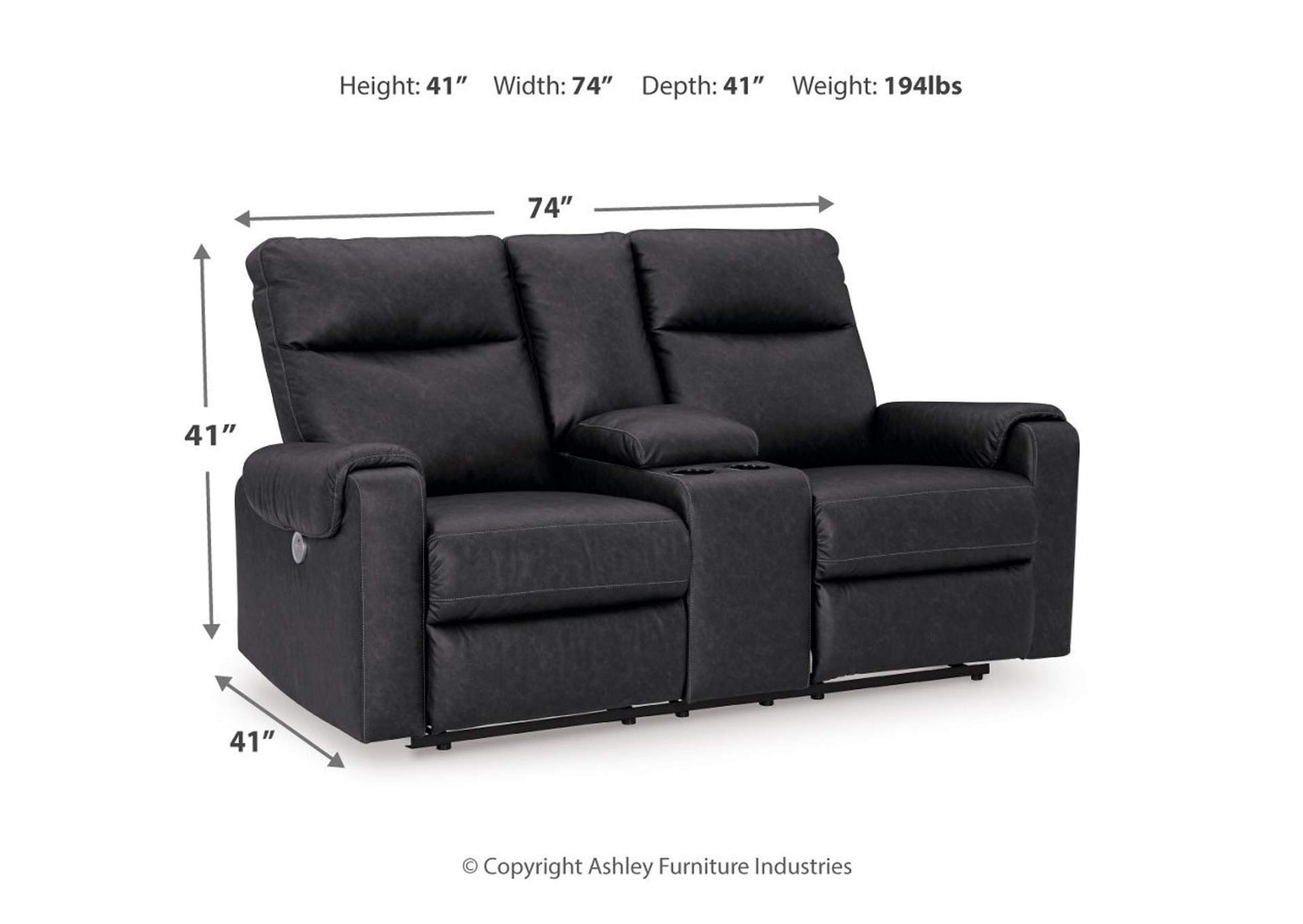 Axtellton Power Reclining Loveseat with Console,Signature Design By Ashley