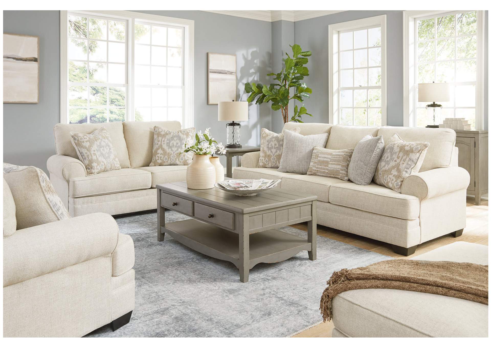 Rilynn Sofa, Loveseat, Oversized Chair and Ottoman,Benchcraft