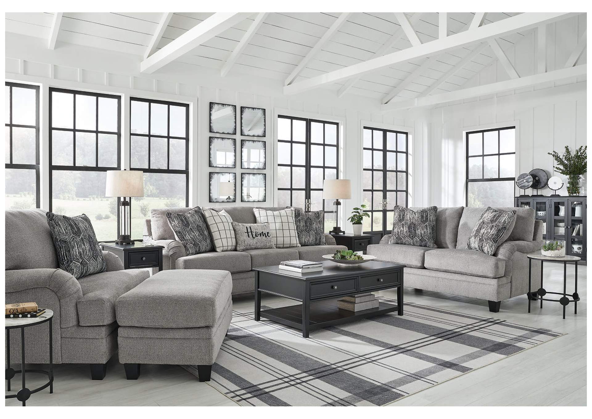 Davinca Sofa, Loveseat, Oversized Chair and Ottoman,Benchcraft