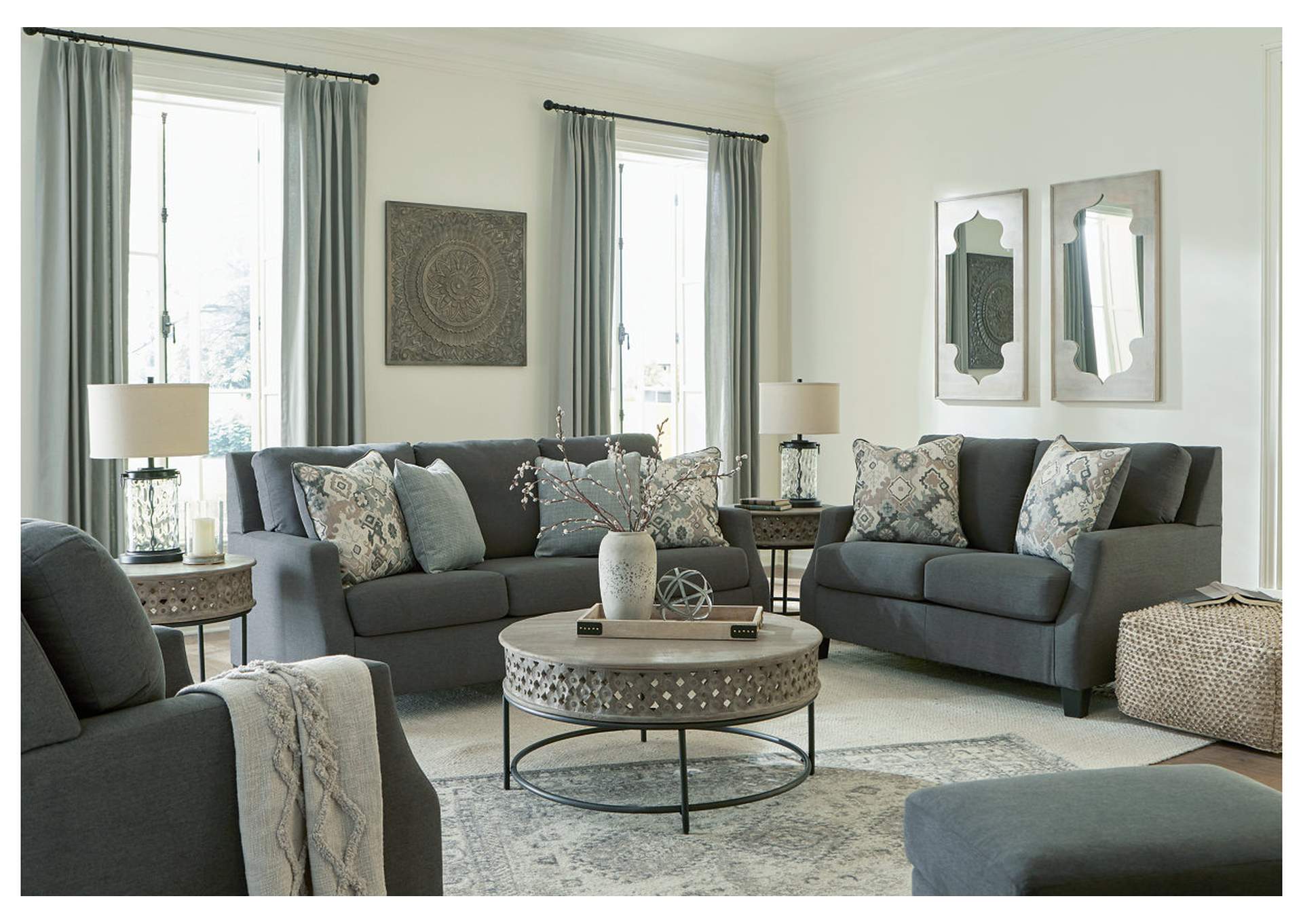 Bayonne Sofa, Loveseat, Chair and Ottoman,Signature Design By Ashley