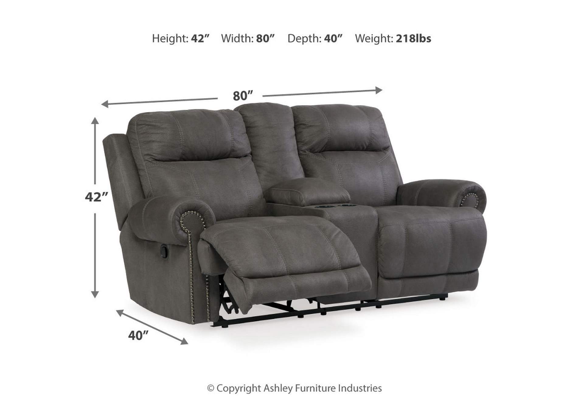 Austere Reclining Sofa, Loveseat and Recliner,Signature Design By Ashley