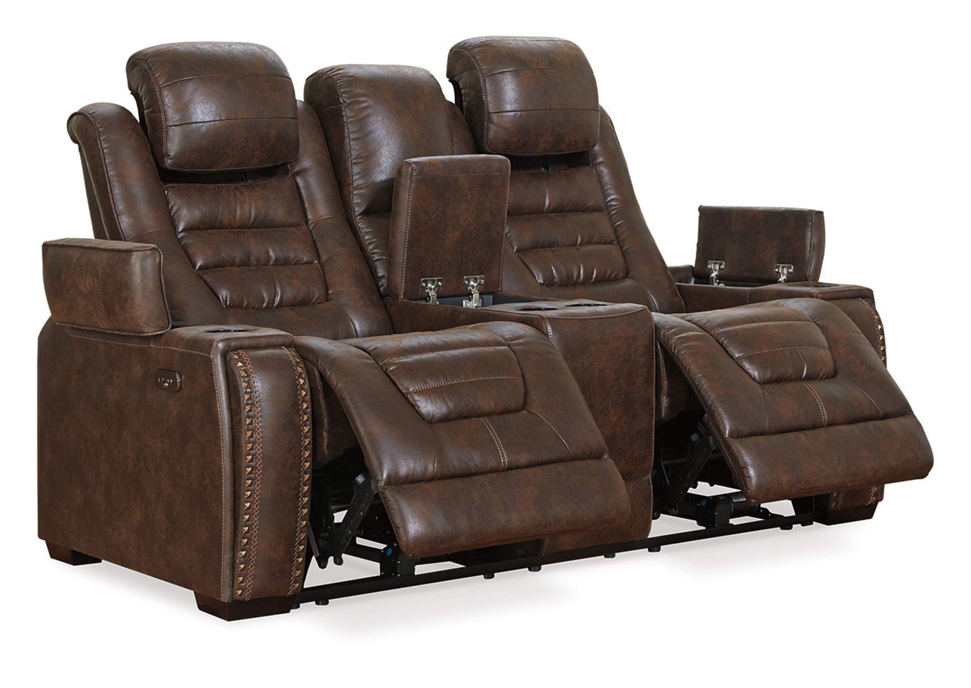 Game Zone Power Reclining Loveseat with Console,Signature Design By Ashley