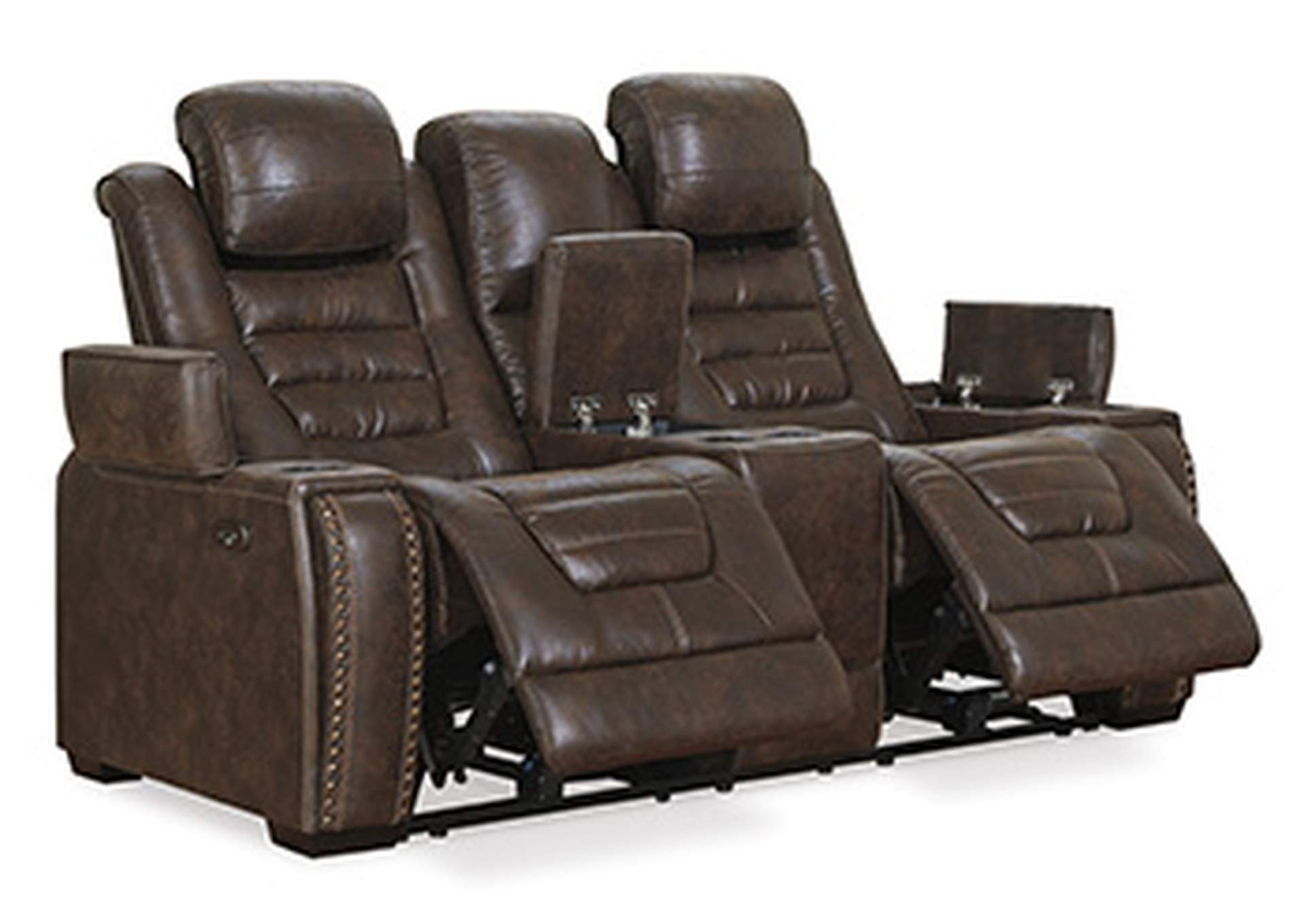 Game Zone Power Reclining Loveseat with Console,Signature Design By Ashley