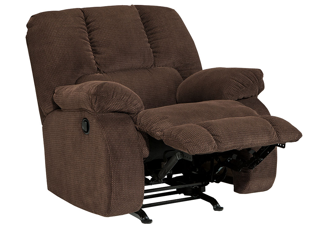 Roan Cocoa Rocker Recliner,ABF Benchcraft