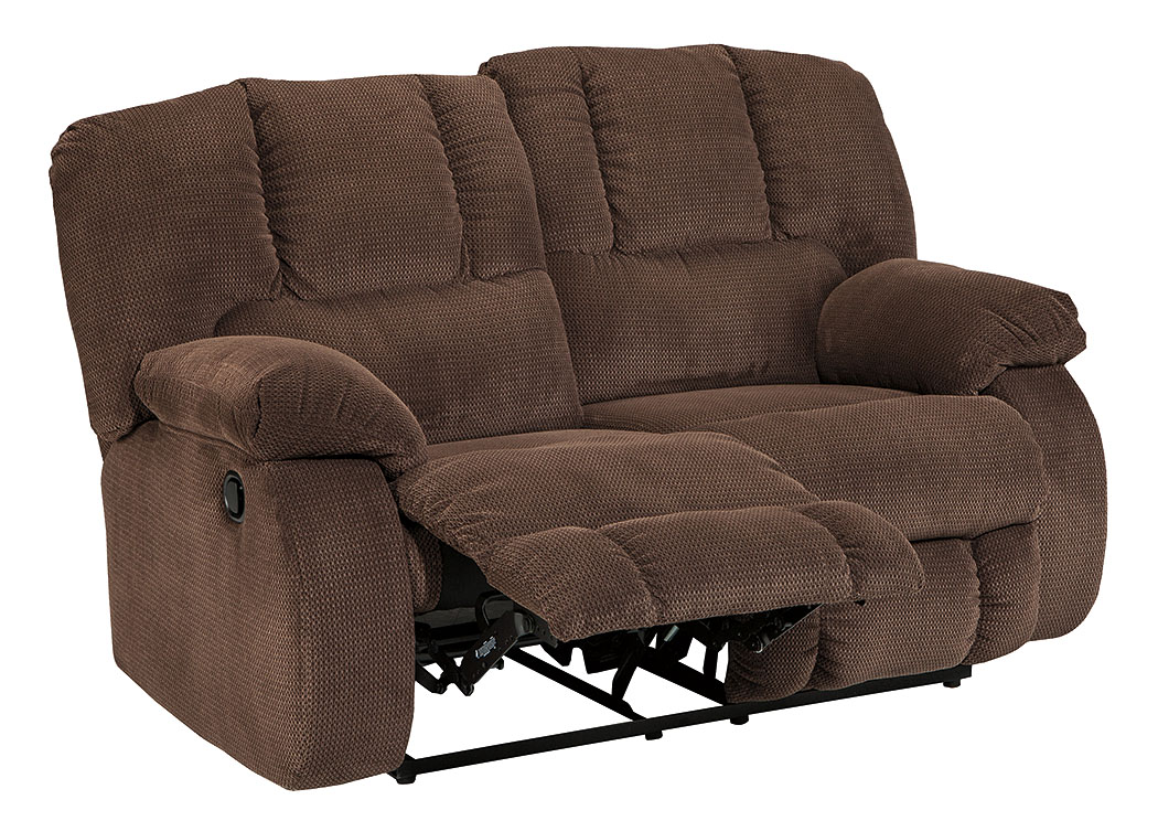 Roan Cocoa Reclining Loveseat,ABF Benchcraft