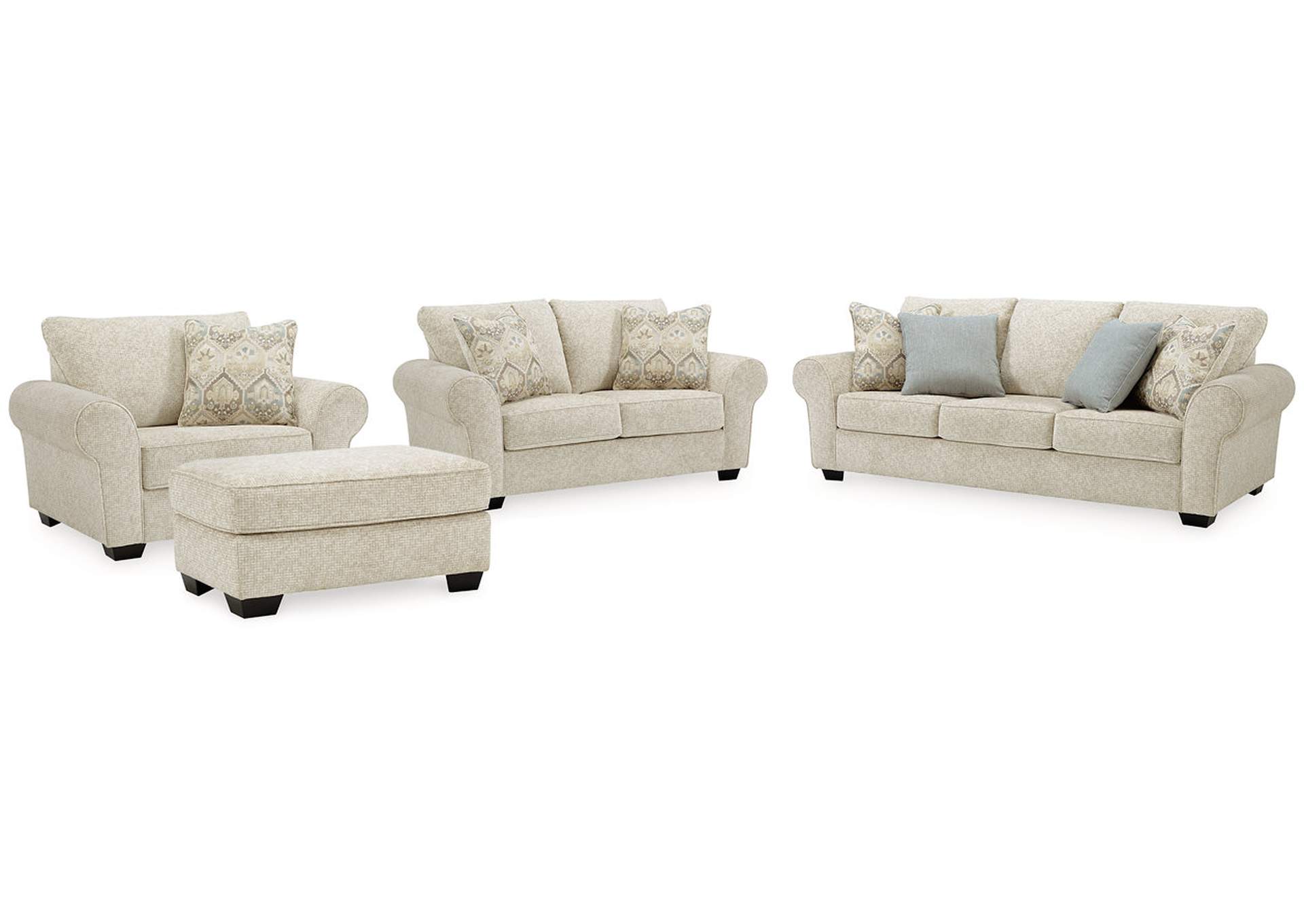 Haisley Sofa, Loveseat, Oversized Chair and Ottoman,Benchcraft