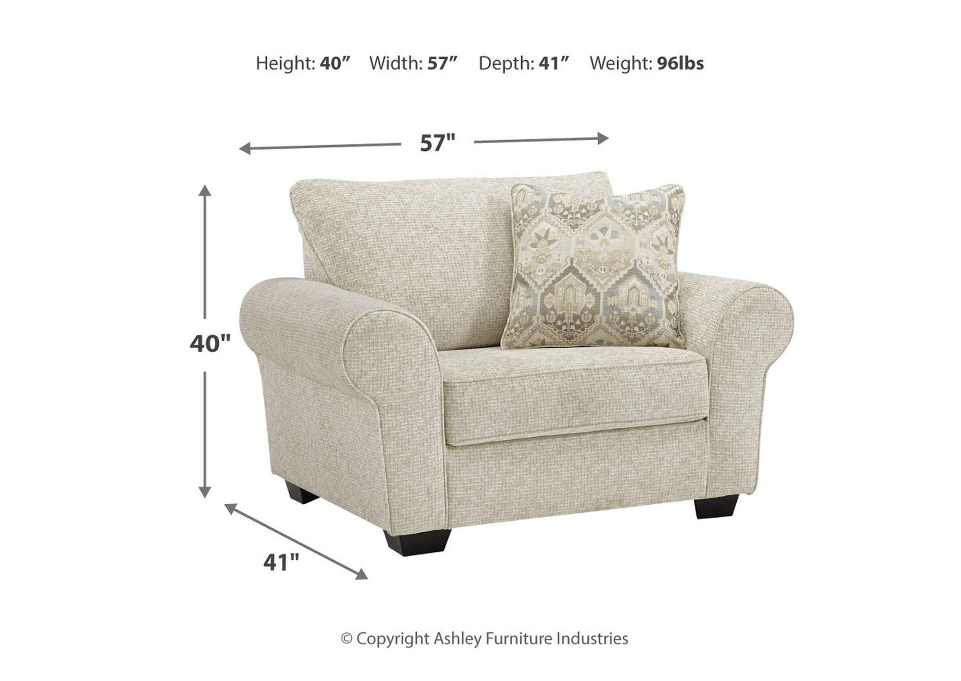 Haisley Sofa, Loveseat, Oversized Chair and Ottoman,Benchcraft