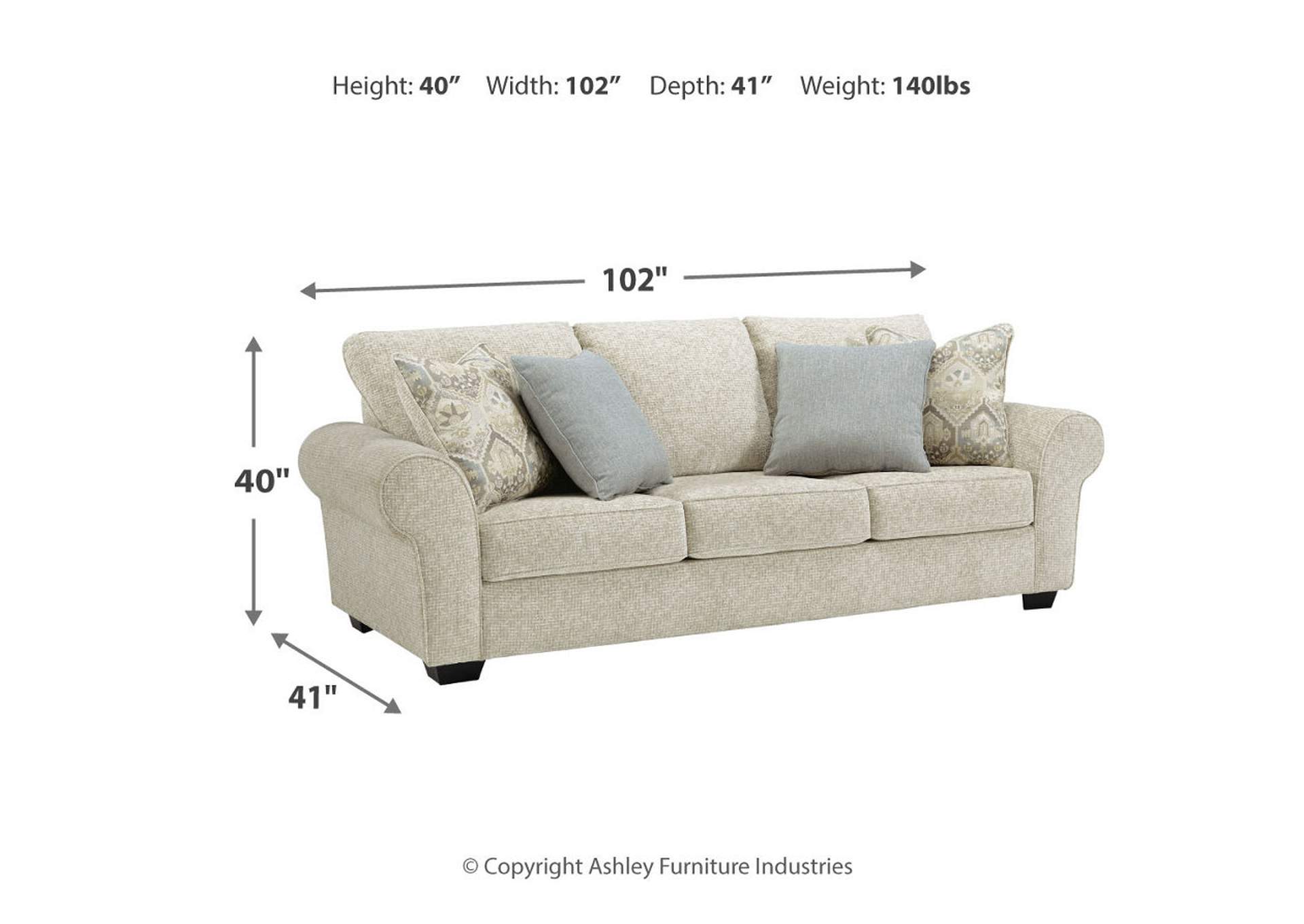 Haisley Sofa, Loveseat, Oversized Chair and Ottoman,Benchcraft